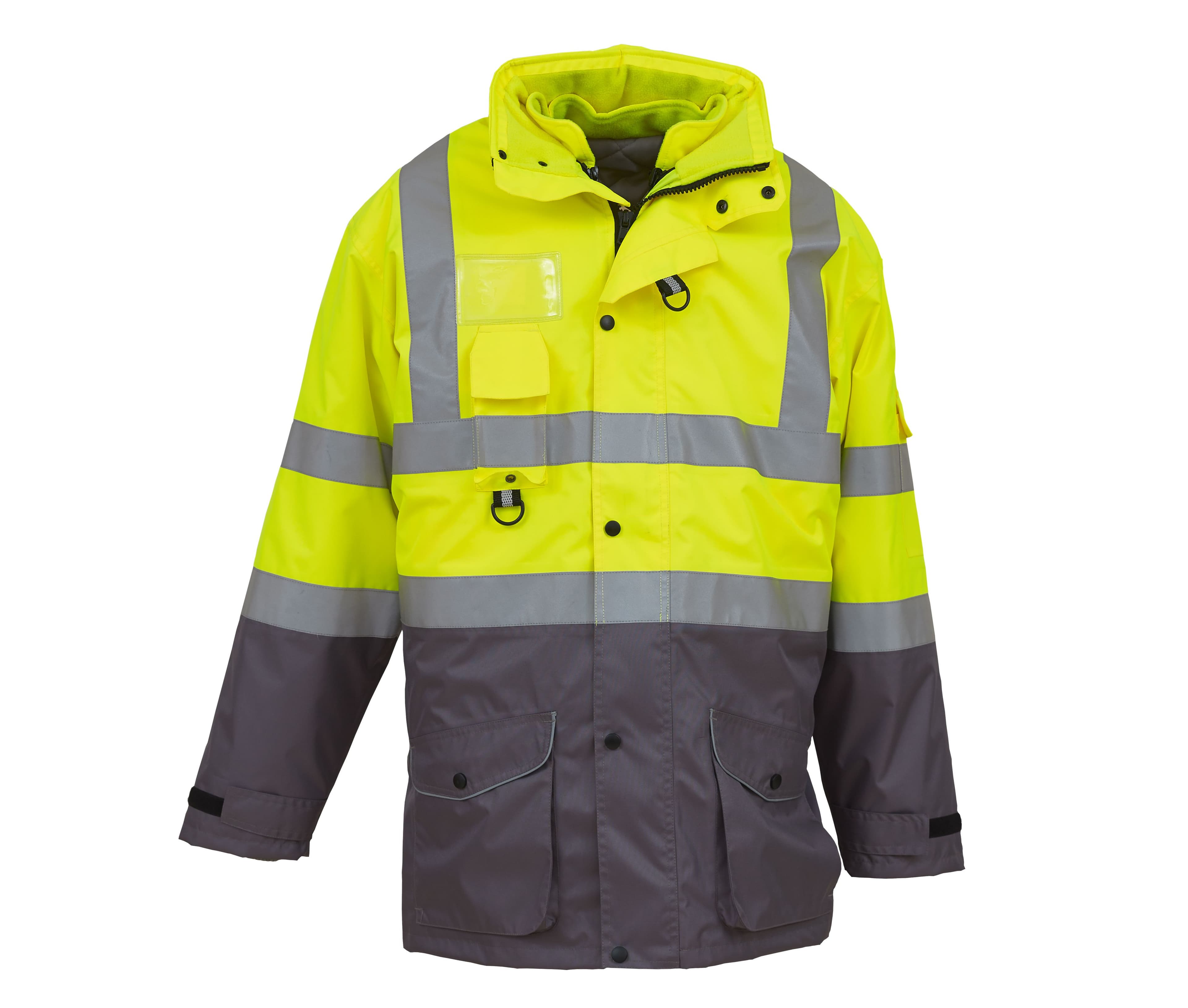 Parka 7 en 1 haute visibilité HI VIS YELLOW / GREY