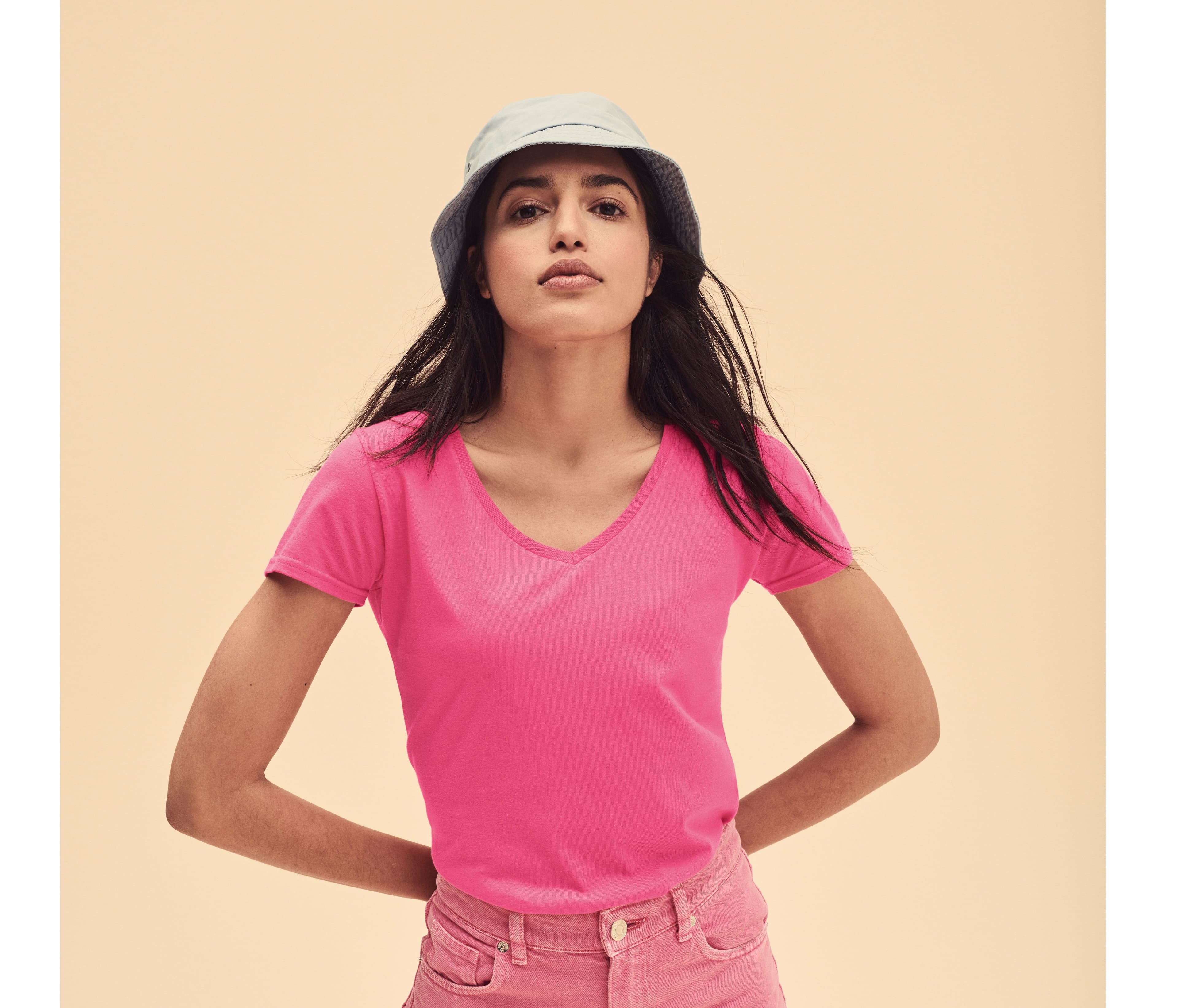 Tee-shirt femme col V