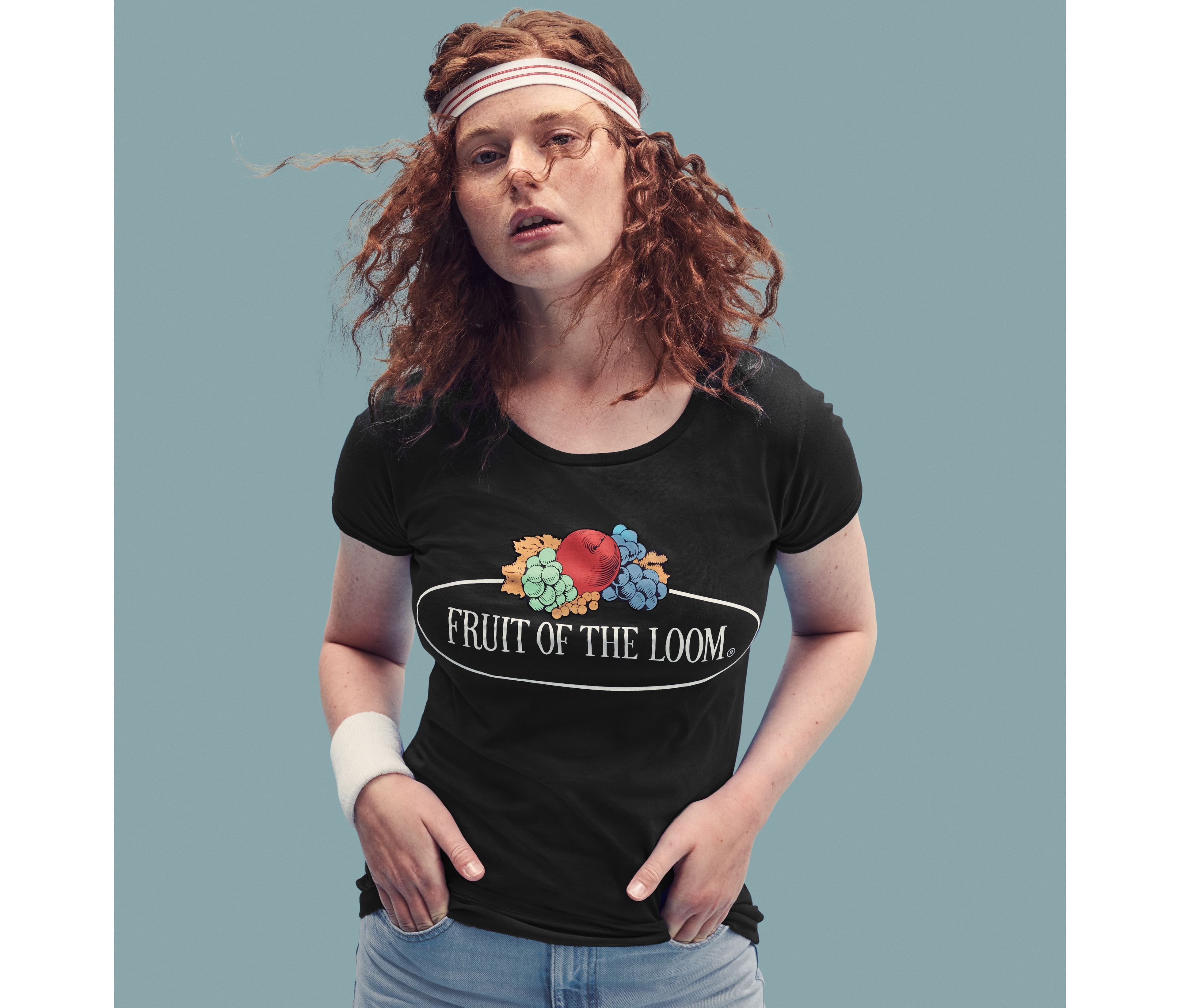 Tee-shirt femme logo Fruit of the Loom