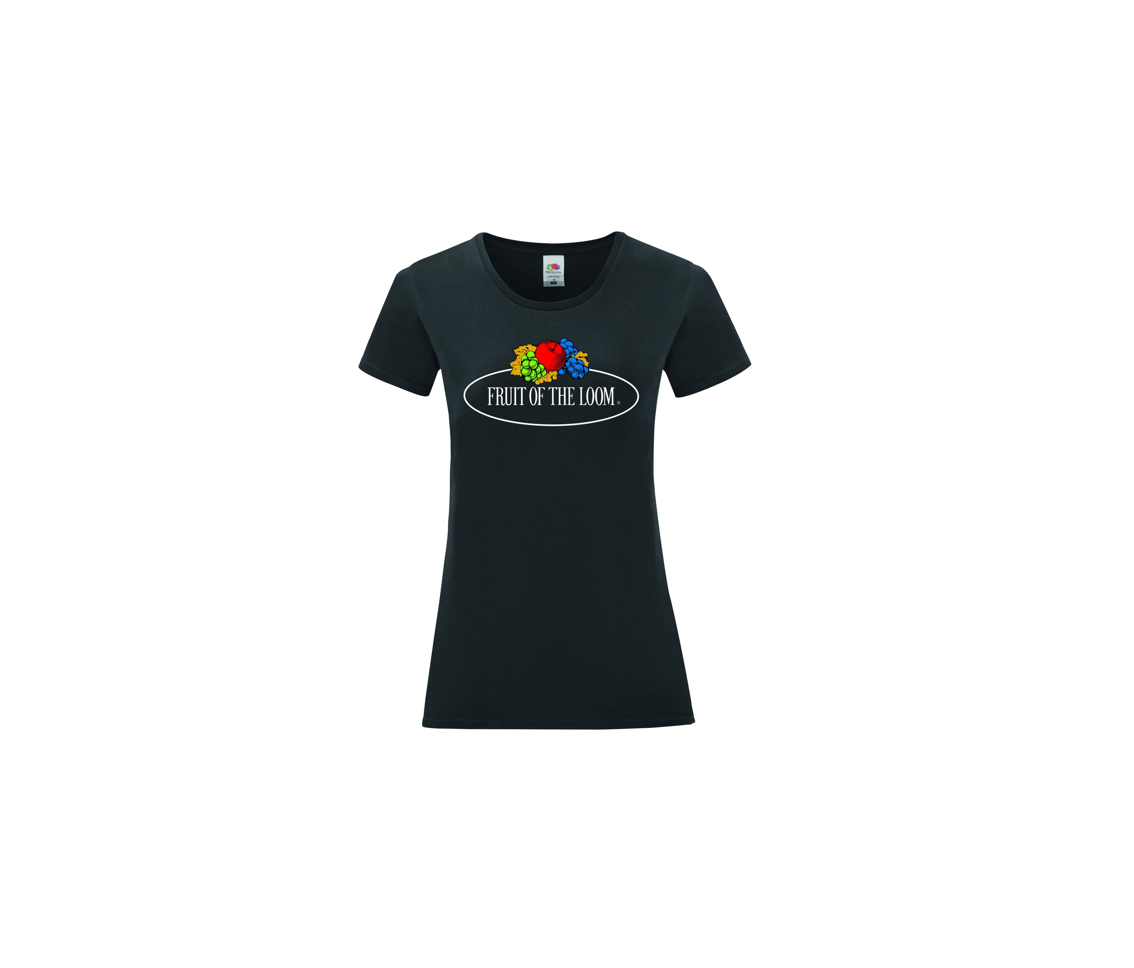 Tee-shirt femme logo Fruit of the Loom BLACK