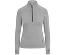 JUST COOL Tee-shirt de sport femme col zippé SILVER GREY