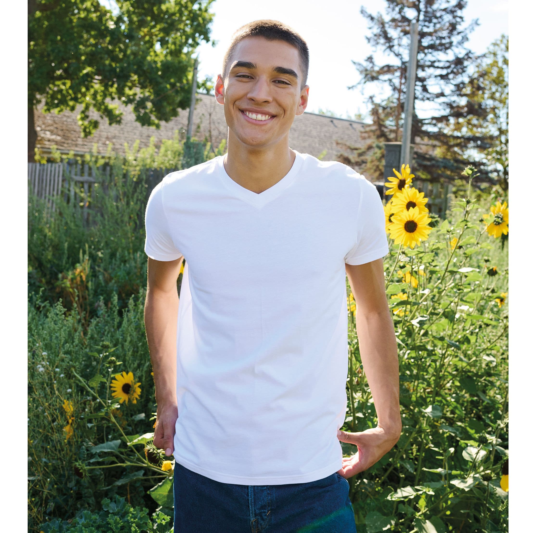 Tee-shirt homme col V