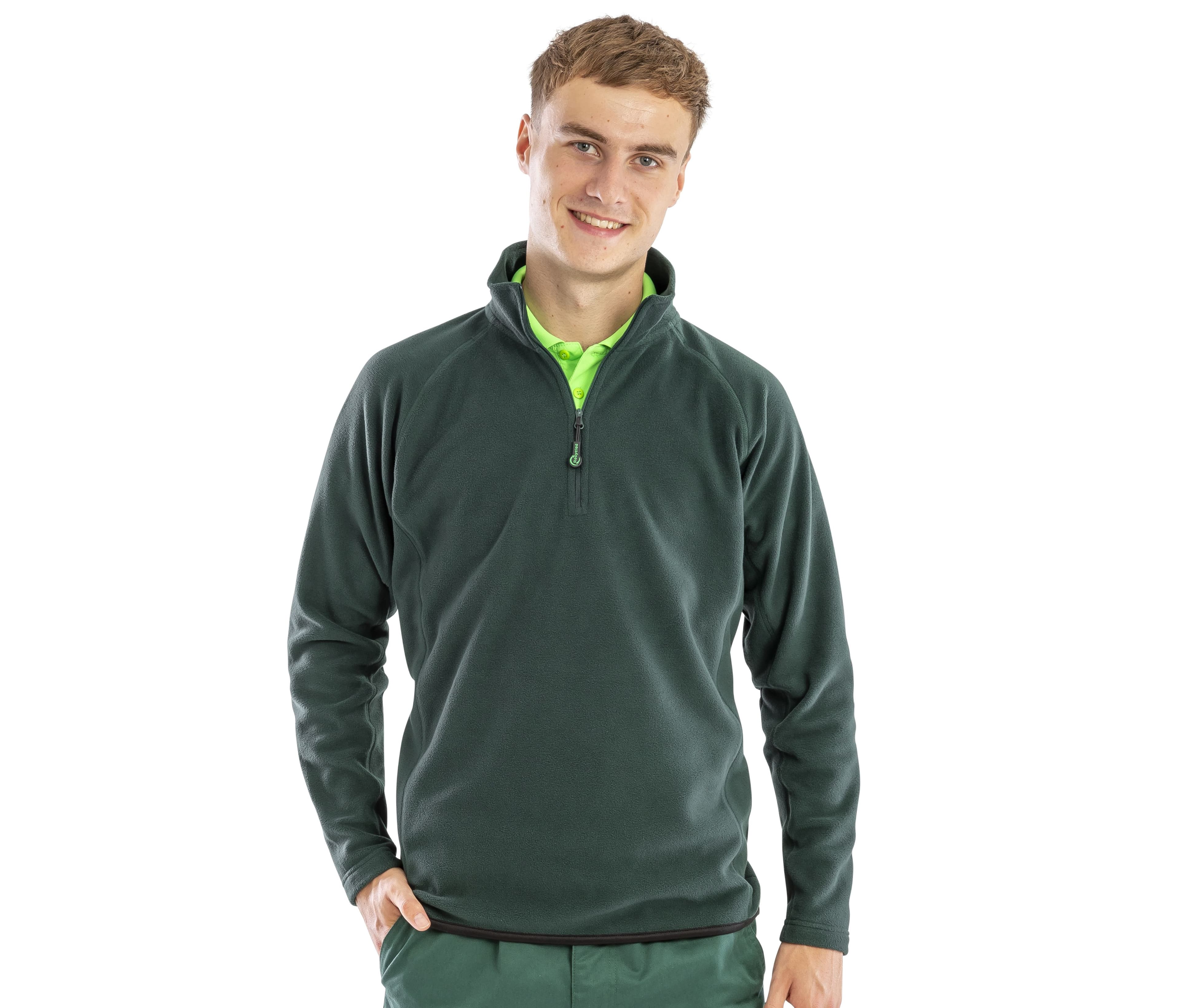 Polaire col zippé en polyester recyclé