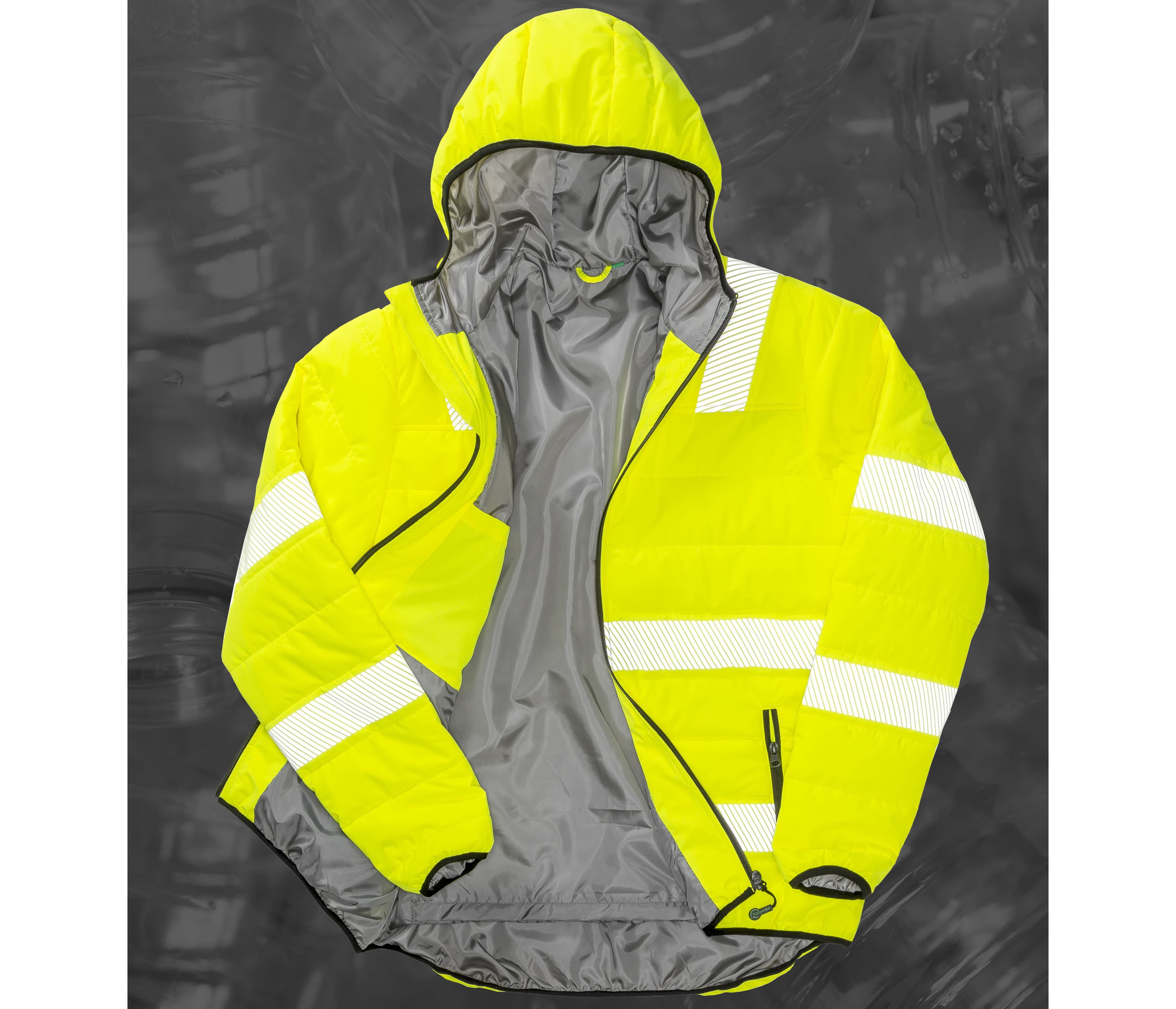 Veste haute visibilité en polyester recyclé FLUO YELLOW