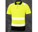 RESULT Polo haute visibilité en polyester recyclé FLUO YELLOW / BLACK