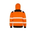 RESULT Sweat capuche zippé HV en polyester recyclé FLUO ORANGE / BLACK
