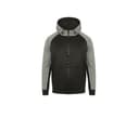 FINDEN HALES Sweat capuche contrasté BLACK / GUNMETAL GREY / WHITE