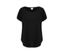 TOMBO Tee-shirt col échancré BLACK