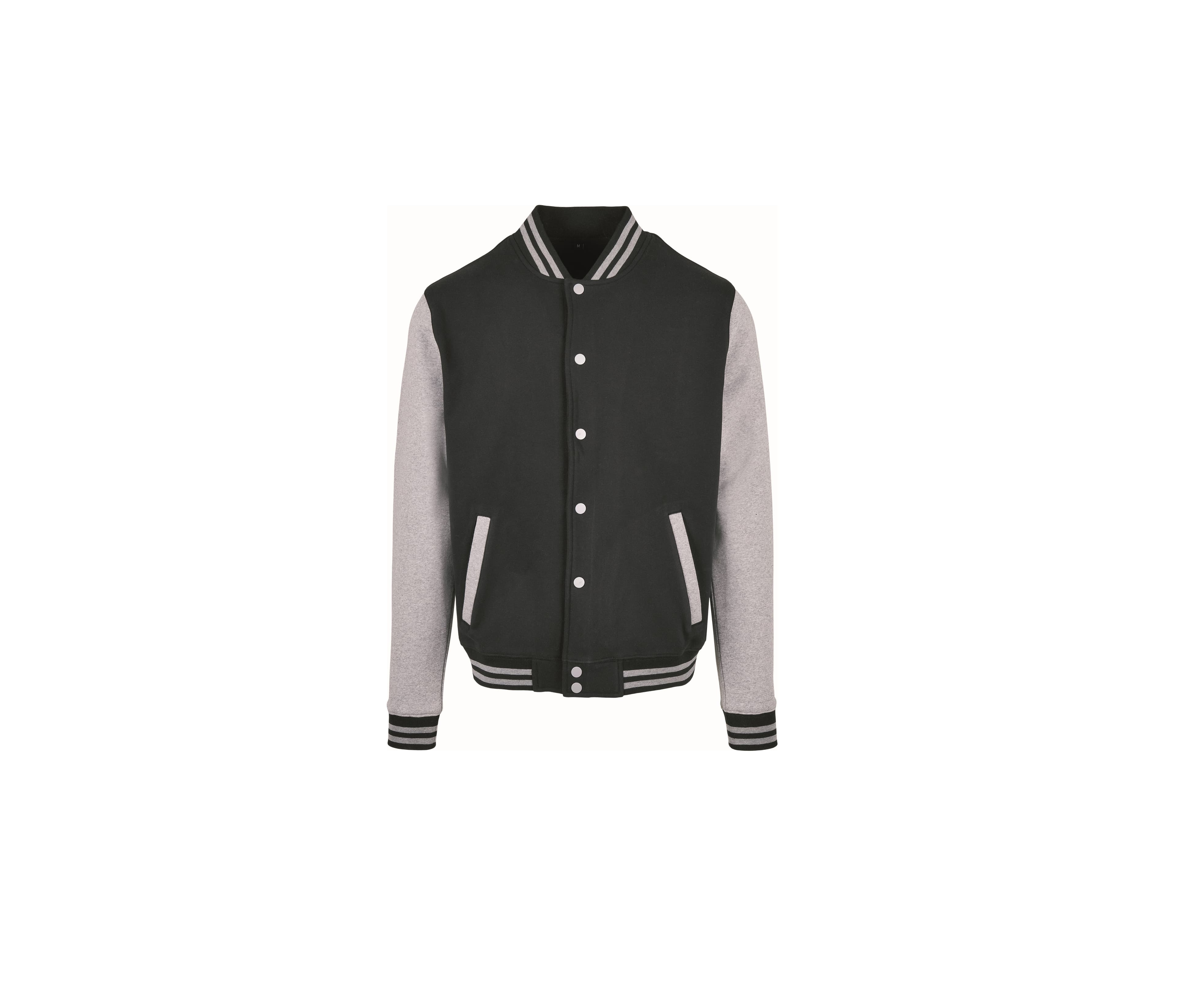 Veste baseball BLACK / HEATHER GREY