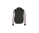 BUILD YOUR BRAND Veste baseball BLACK / HEATHER GREY