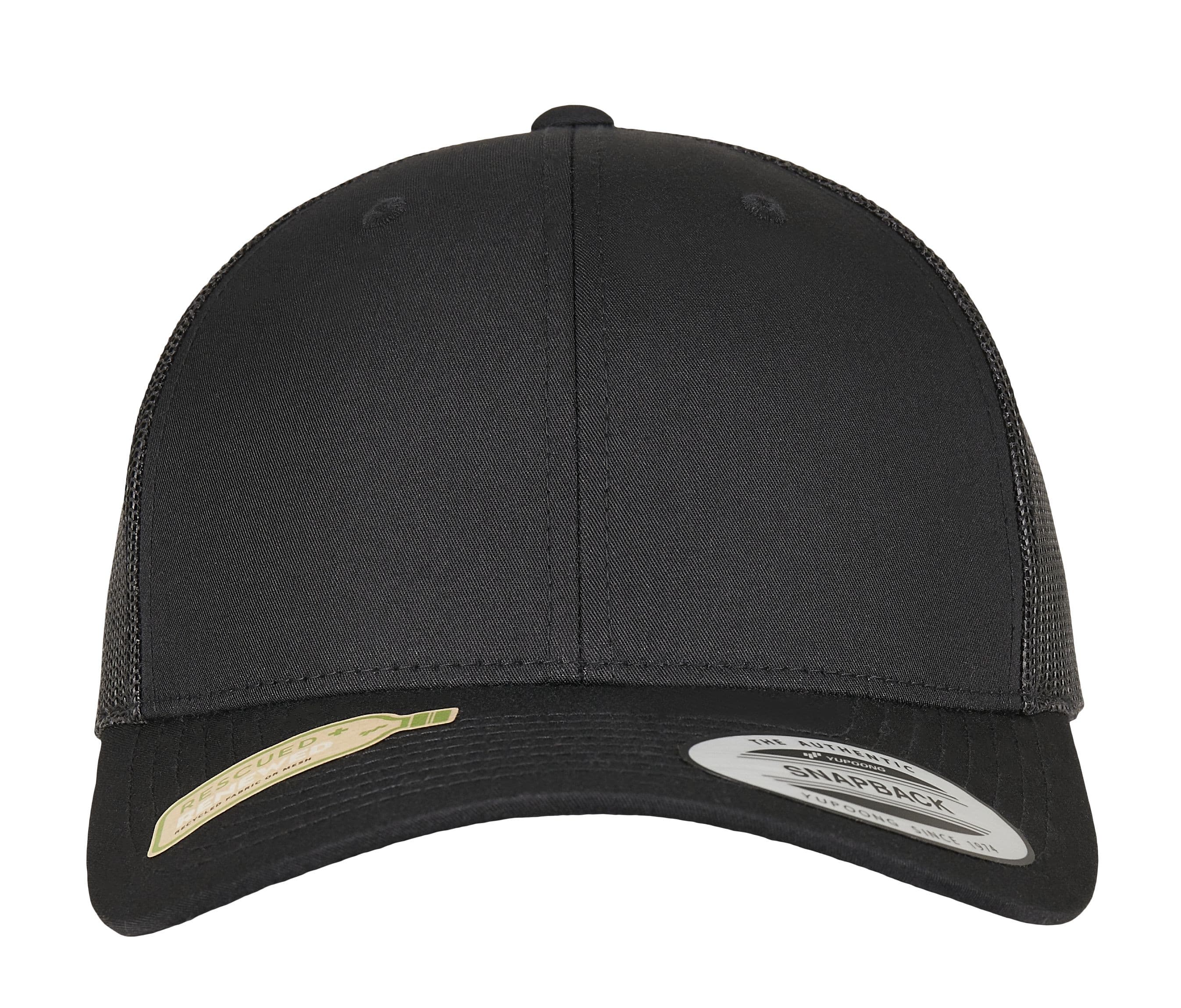 Casquette style trucker en polyester recyclé BLACK