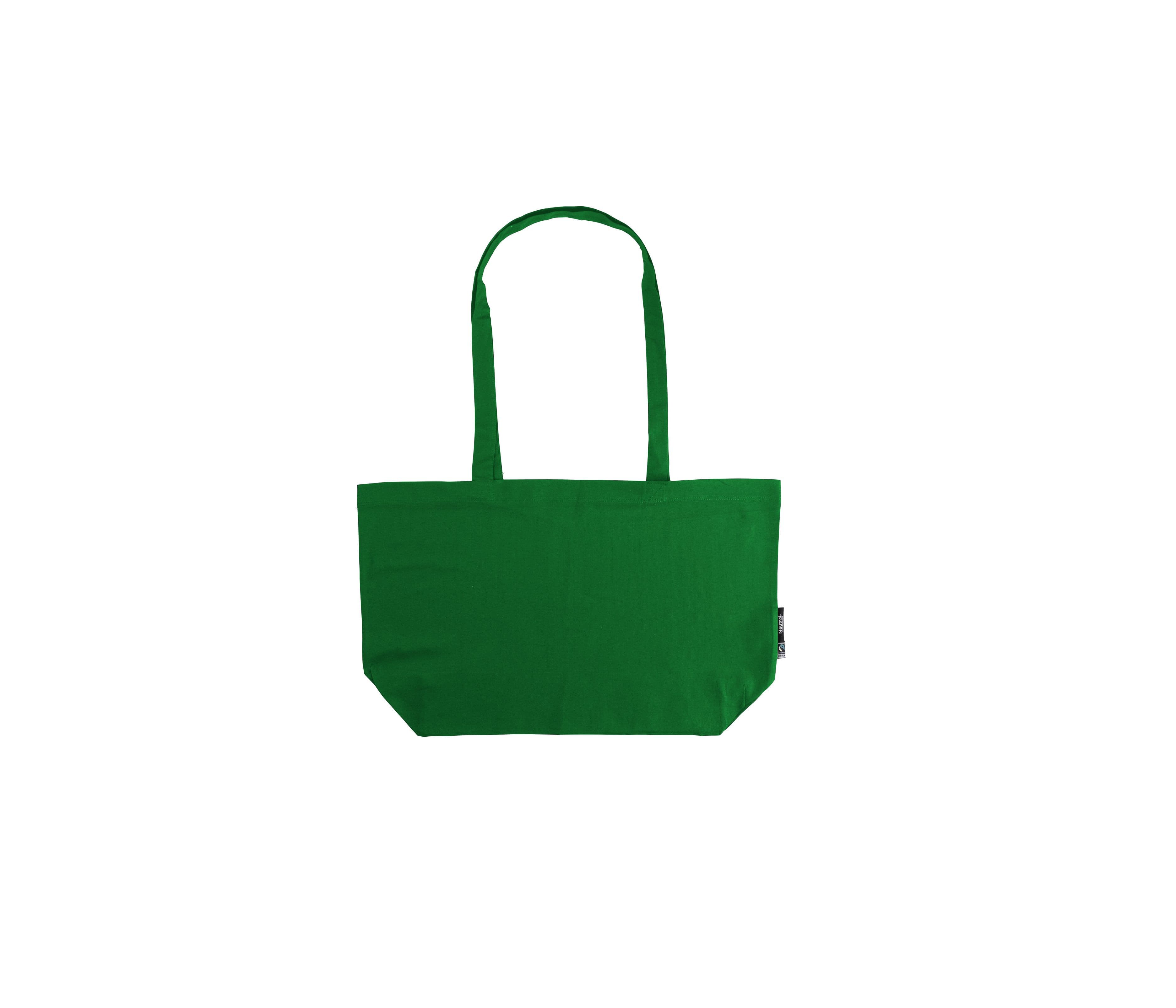 SHOPPING BAG WITH GUSSET GREEN
