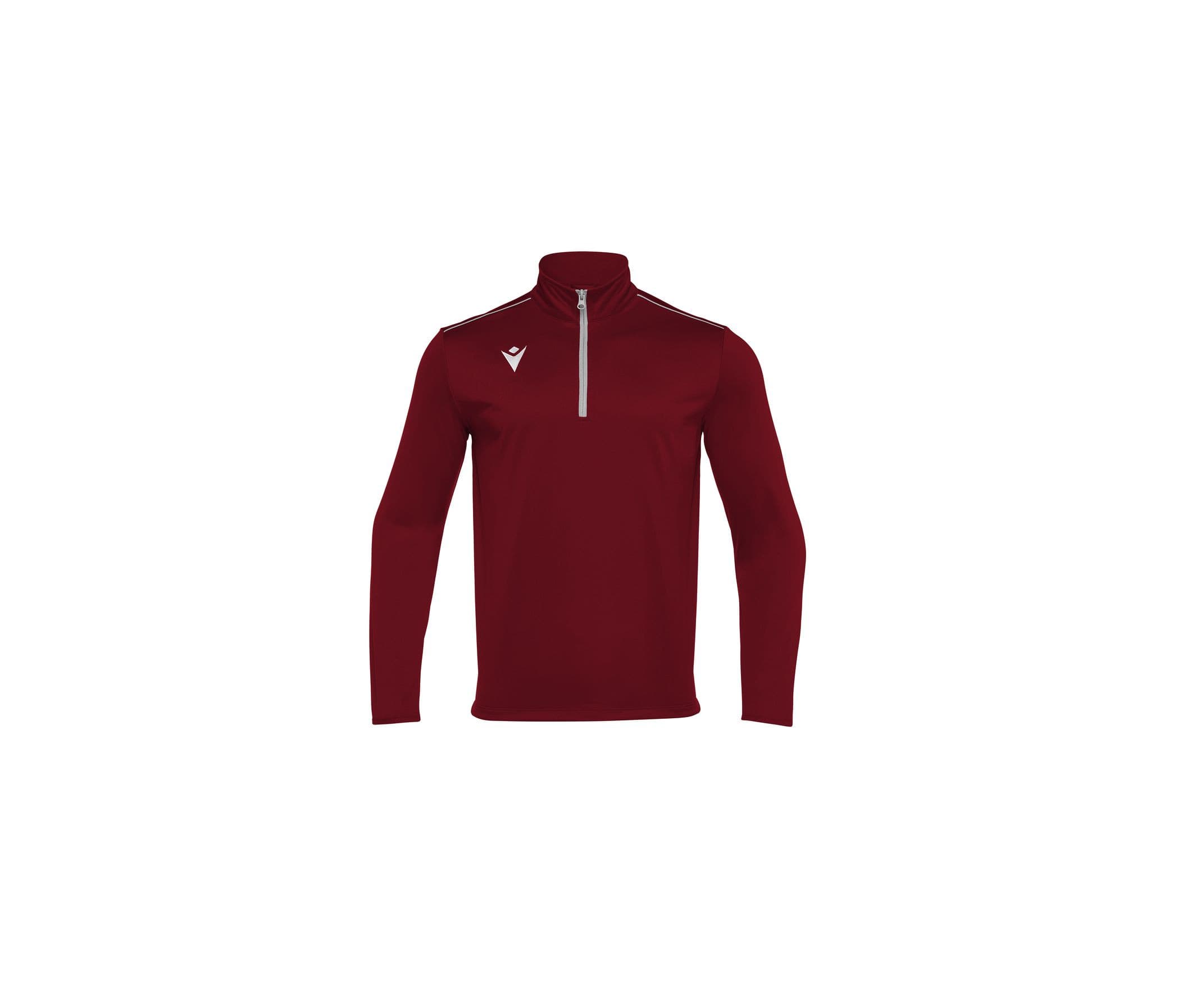 Tee-shirt respirant col zippé BURGUNDY