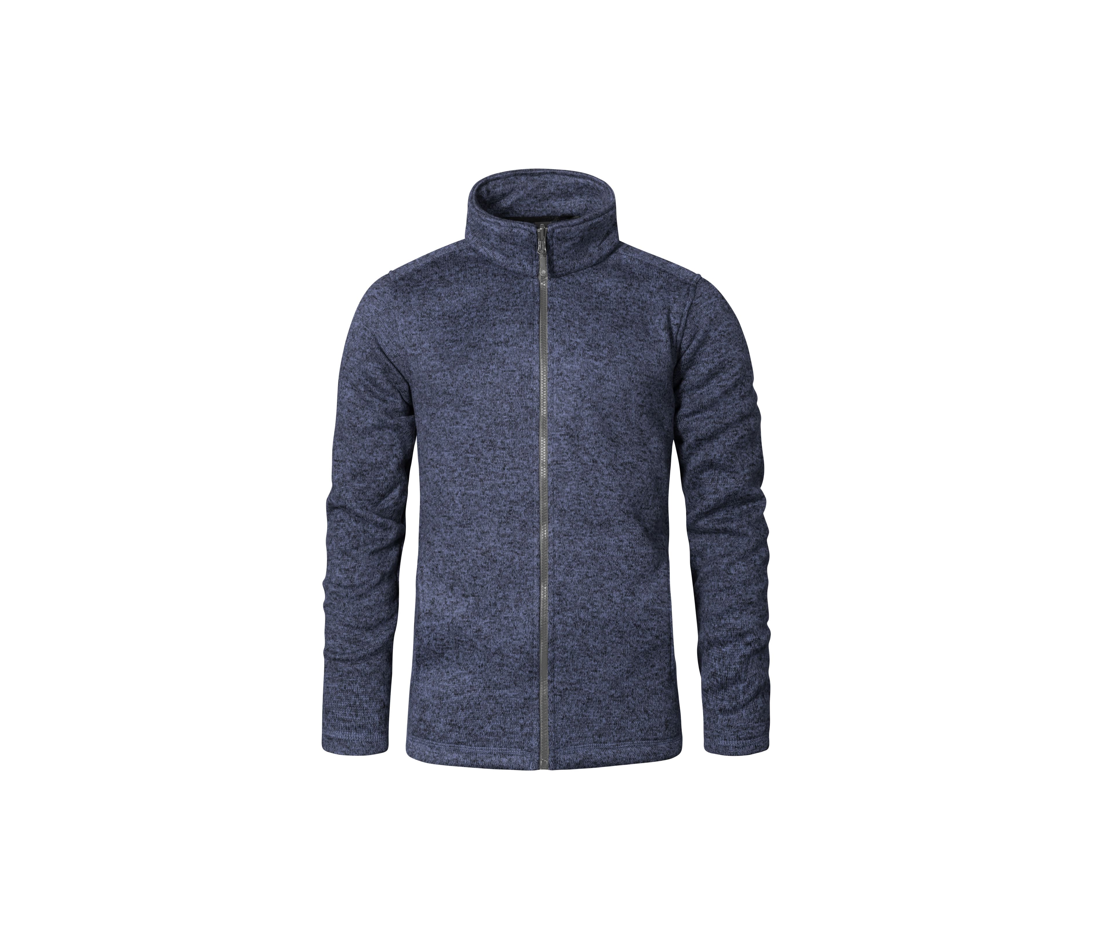 Veste polaire tricotée homme HEATHER BLUE