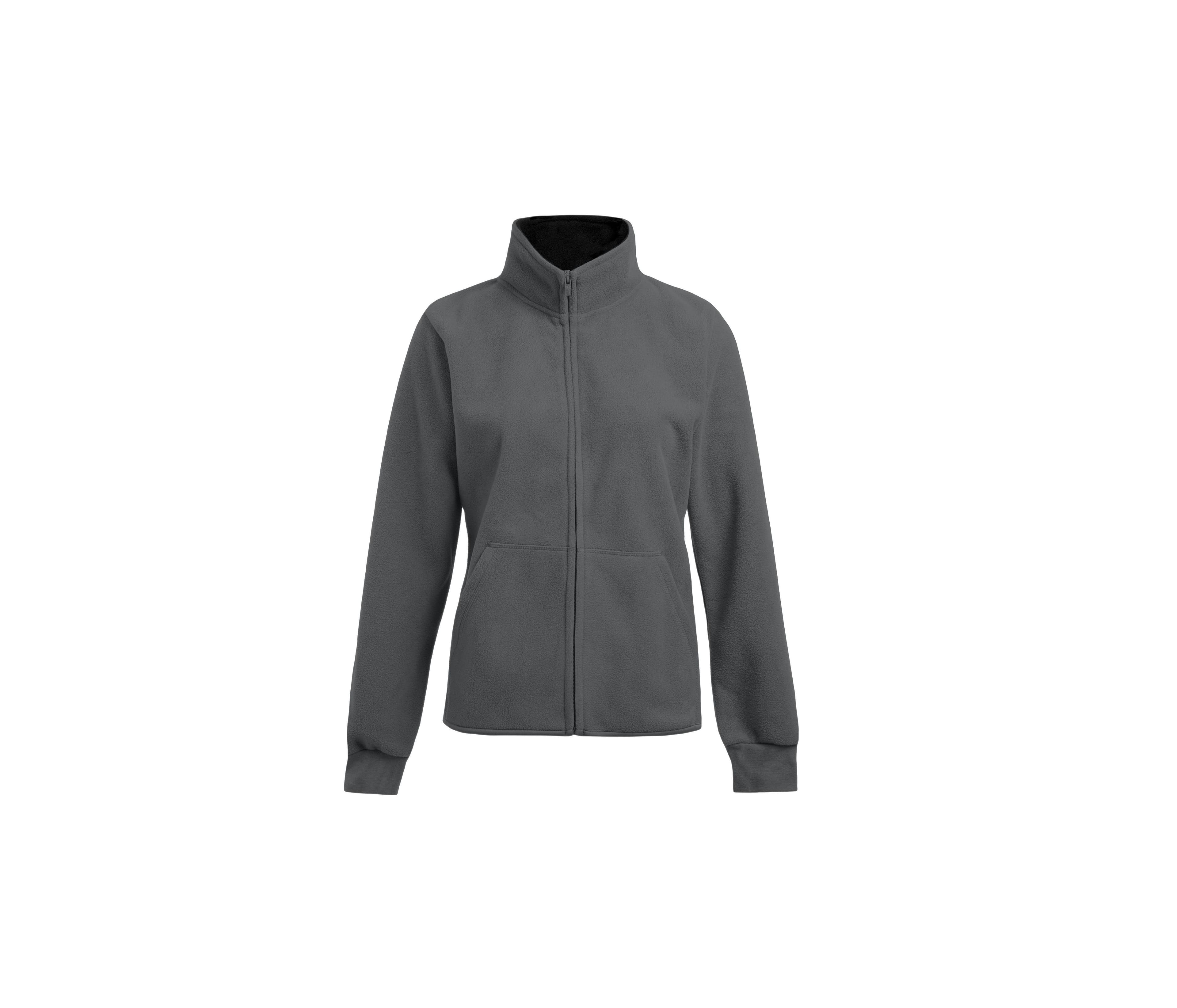 Veste polaire femme épaisse LIGHT GREY / BLACK