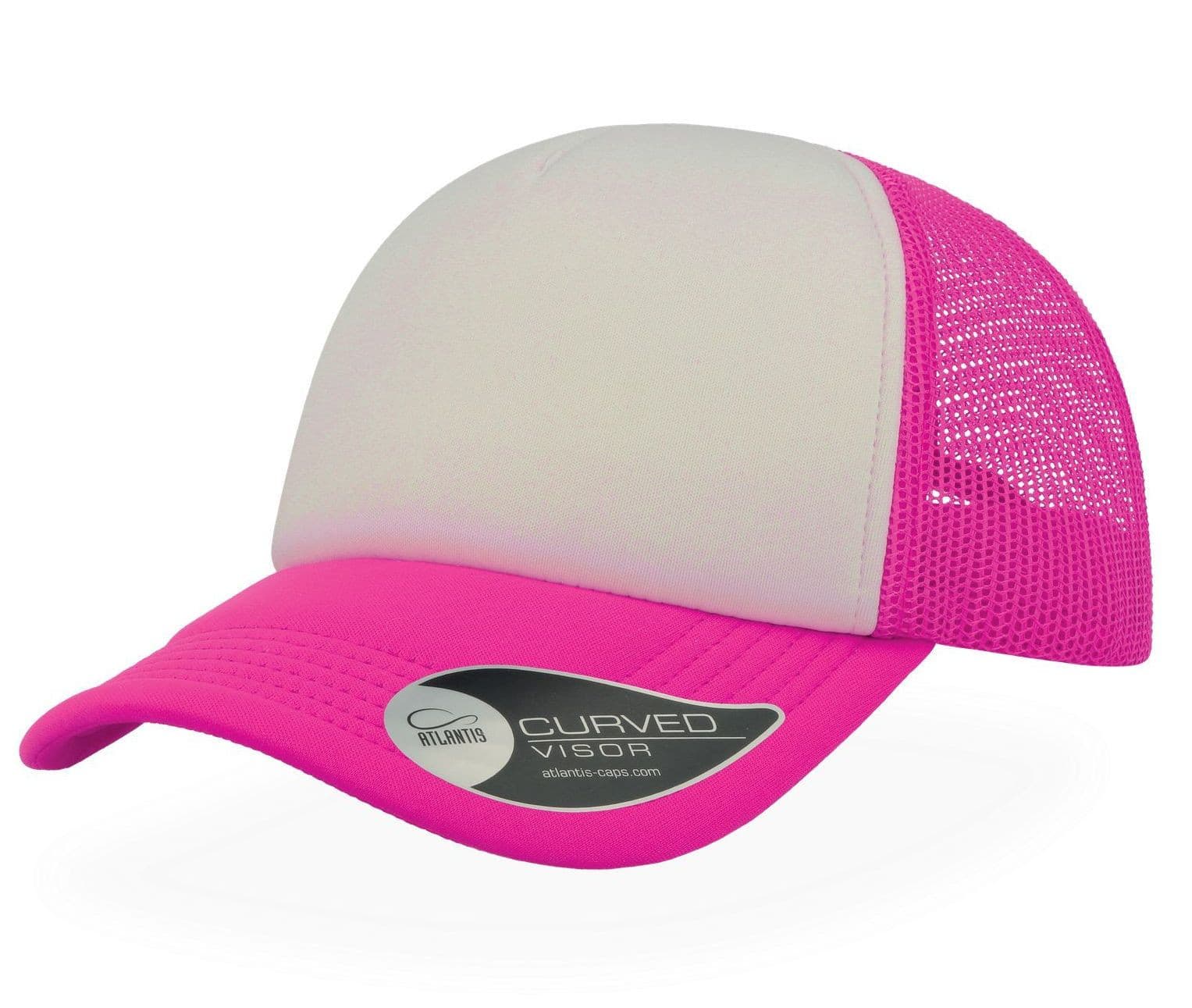 Casquette style rappeur FLUO FUCHSIA / WHITE