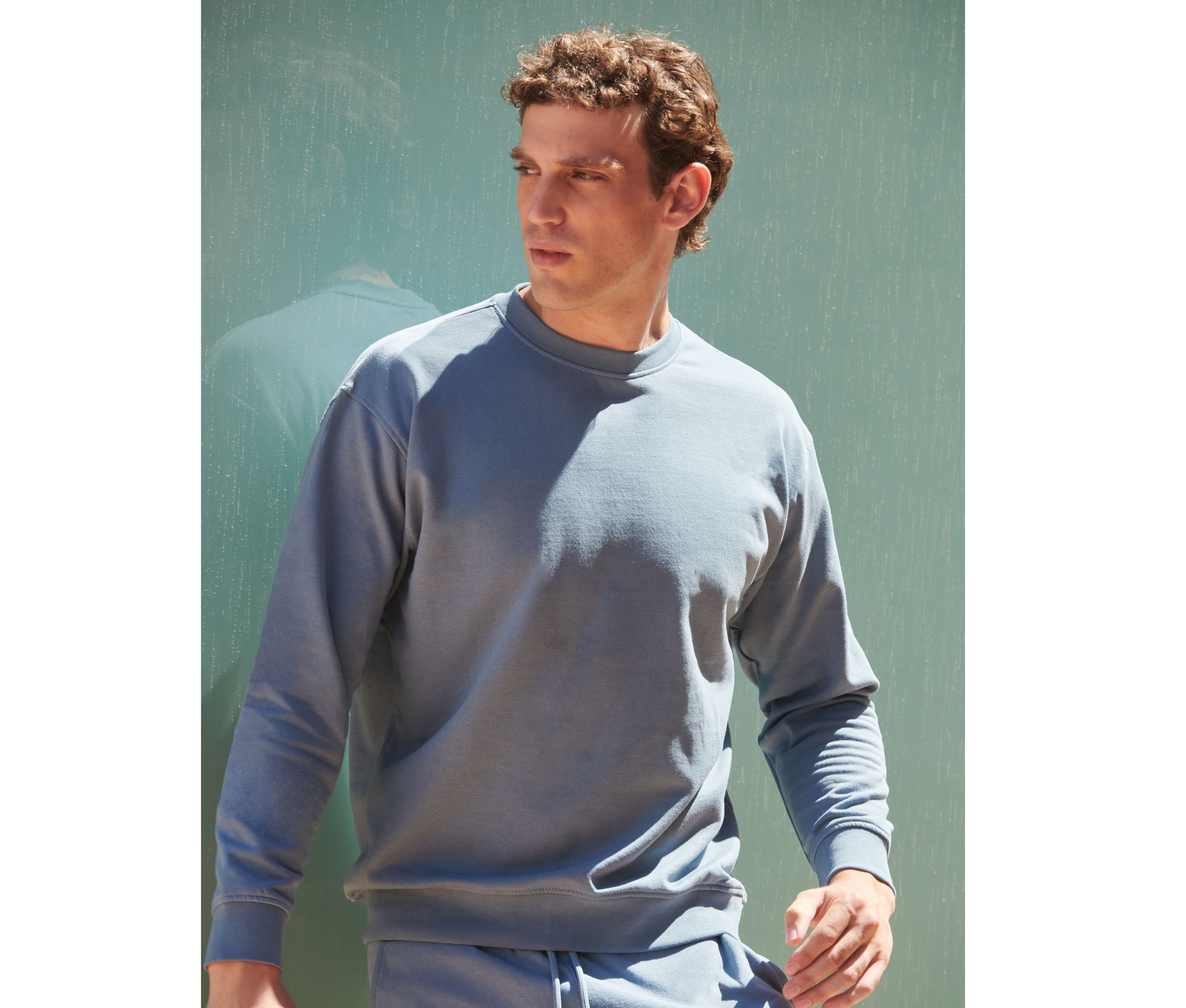 Sweat en coton régénéré et en polyester recyclé