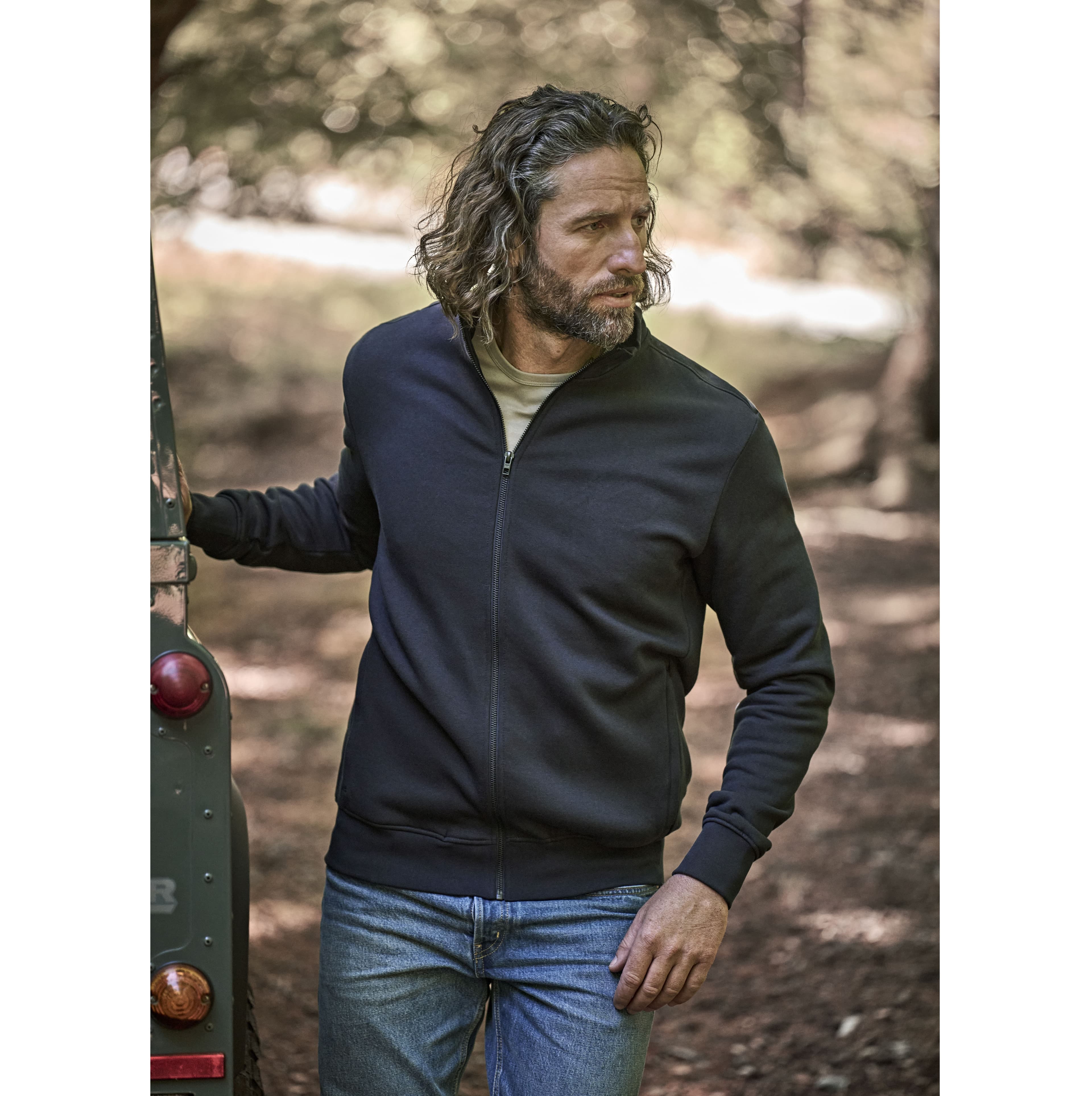 Sweat zippé sans capuche