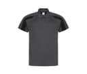 JUST COOL Polo de sport contrasté CHARCOAL / JET BLACK