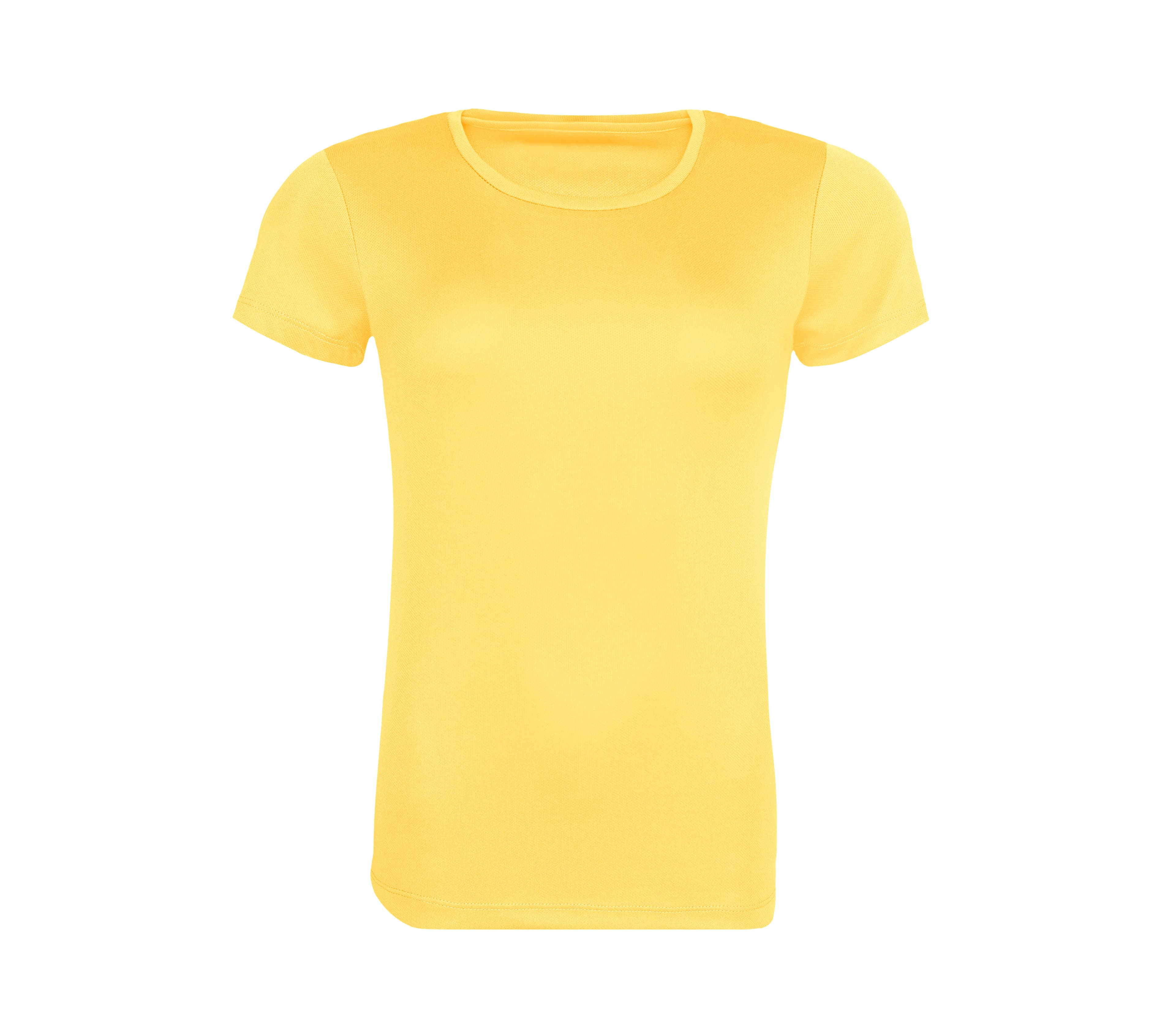 Tee-shirt de sport en polyester recyclé femme SUN YELLOW