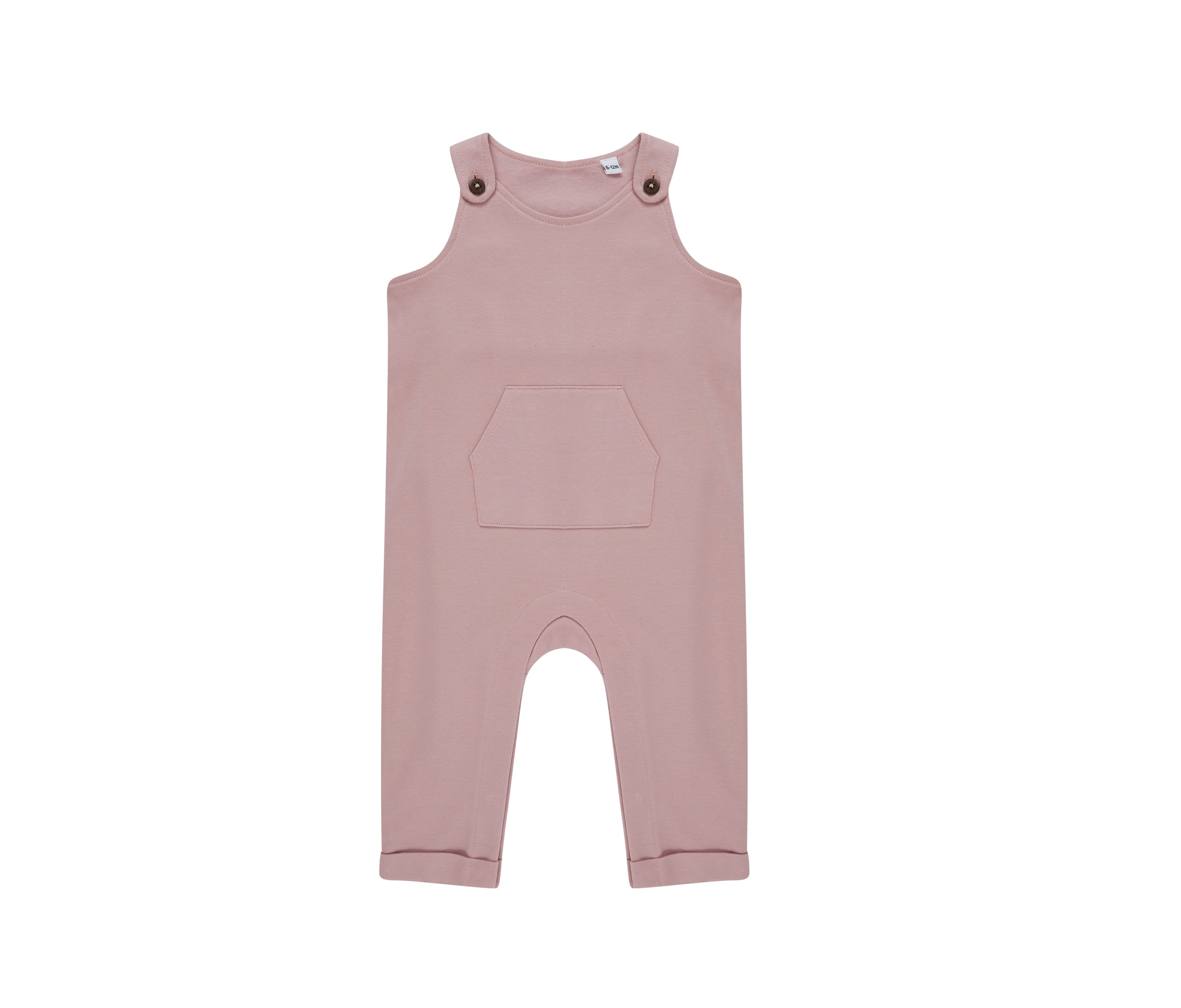 Salopette en coton organique SOFT PINK