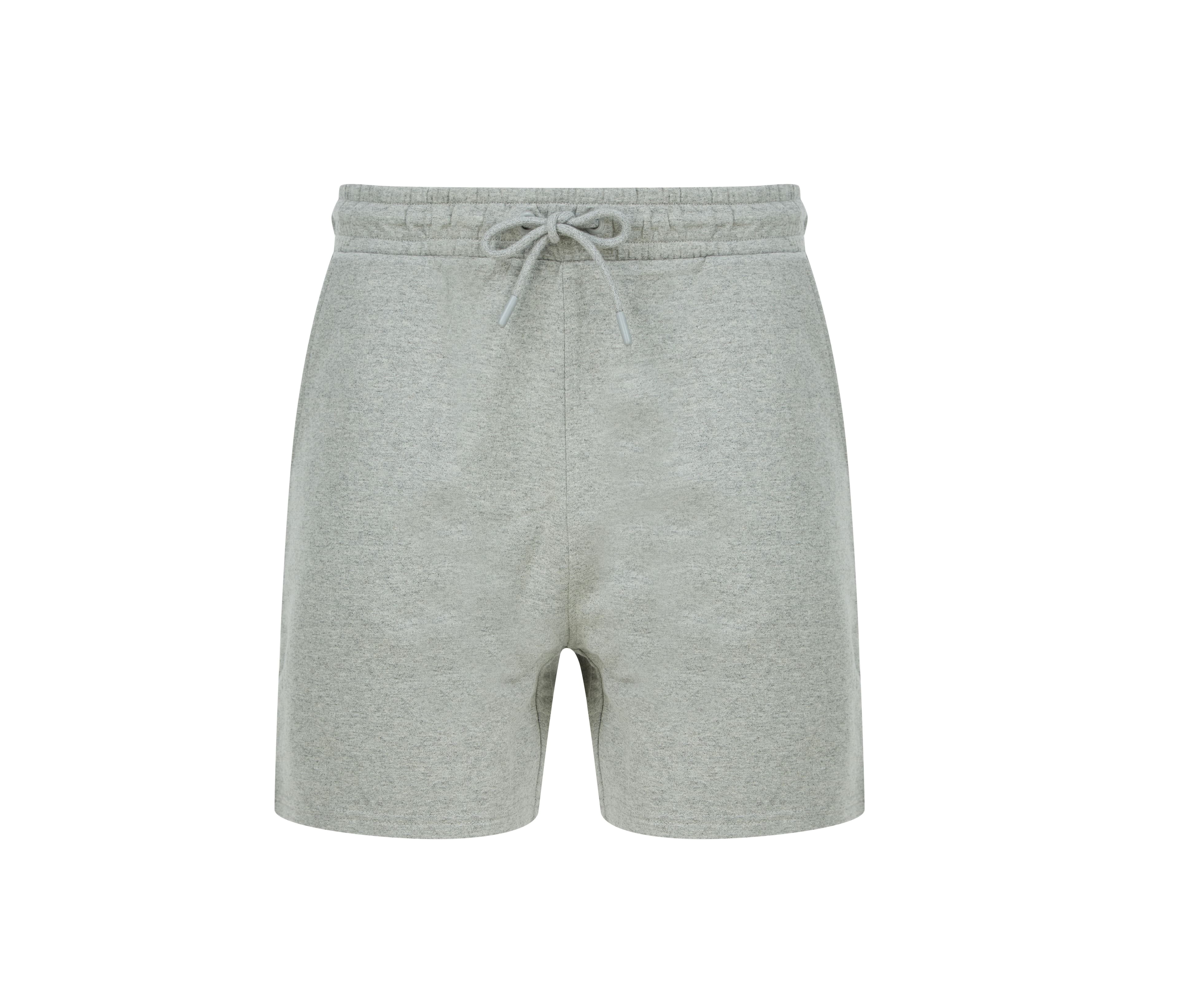Short en coton régénéré et en polyester recyclé HEATHER GREY
