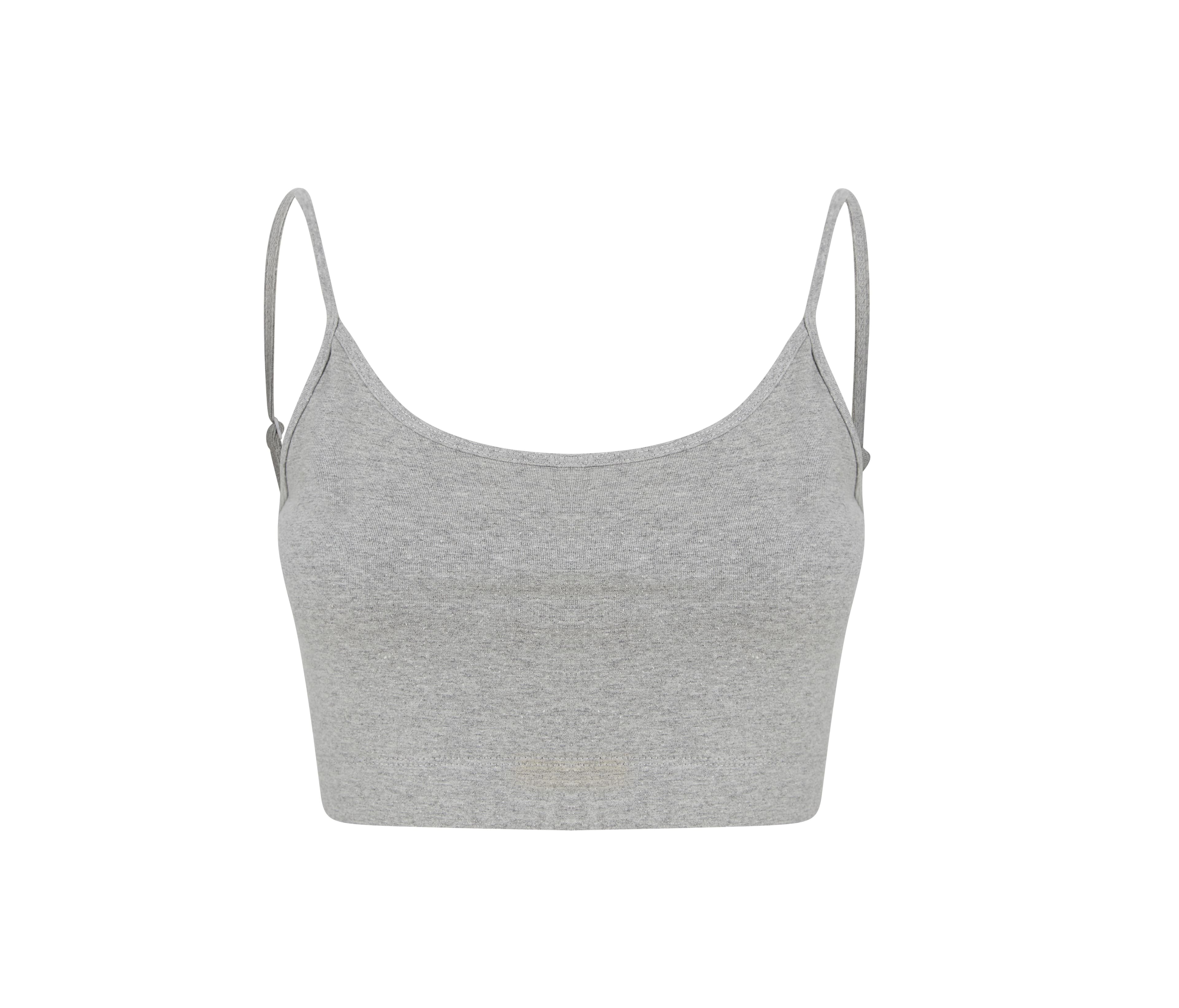Débardeur femme court HEATHER GREY