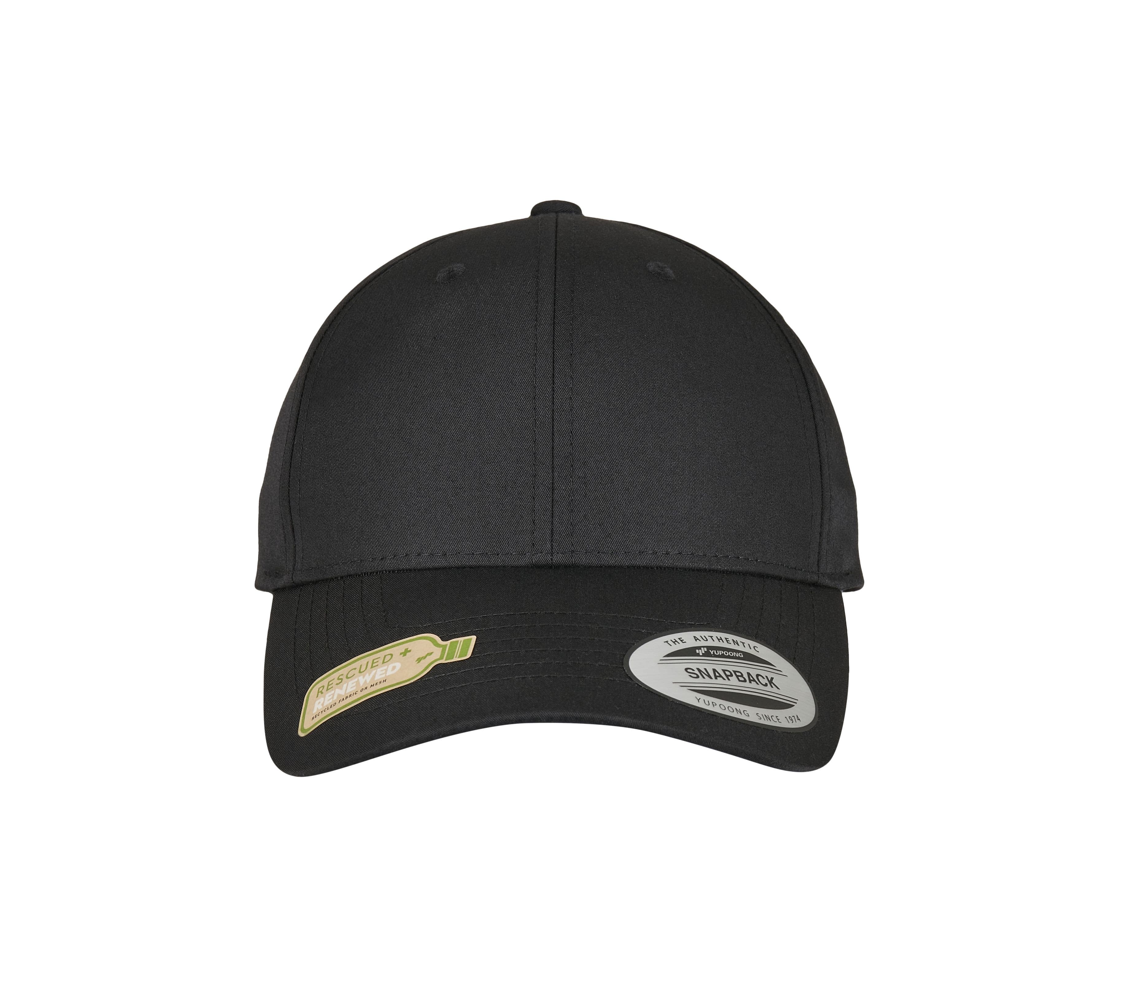 Casquette snapback en polyester recyclé BLACK