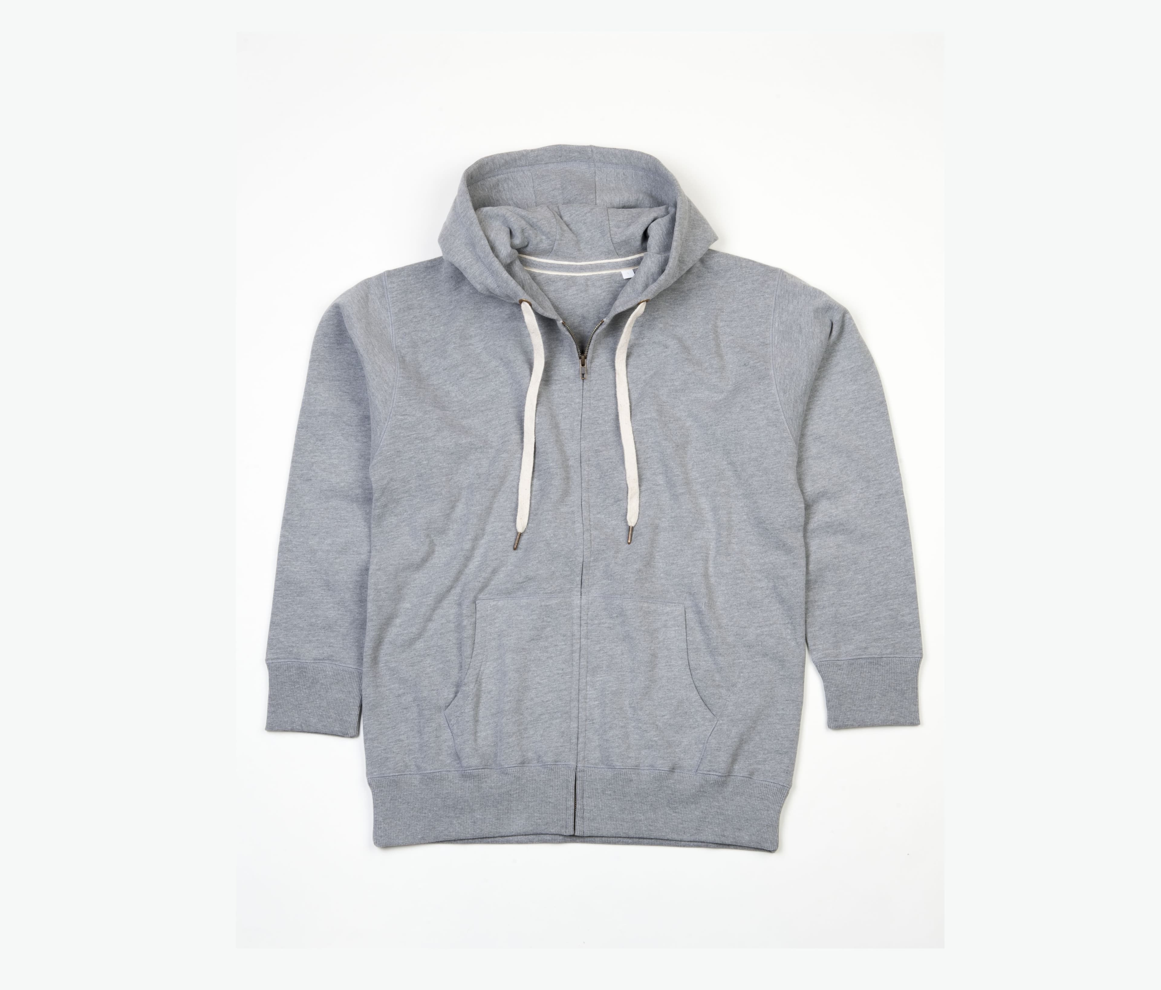 Sweat capuche zippé premium femme HEATHER GREY MELANGE