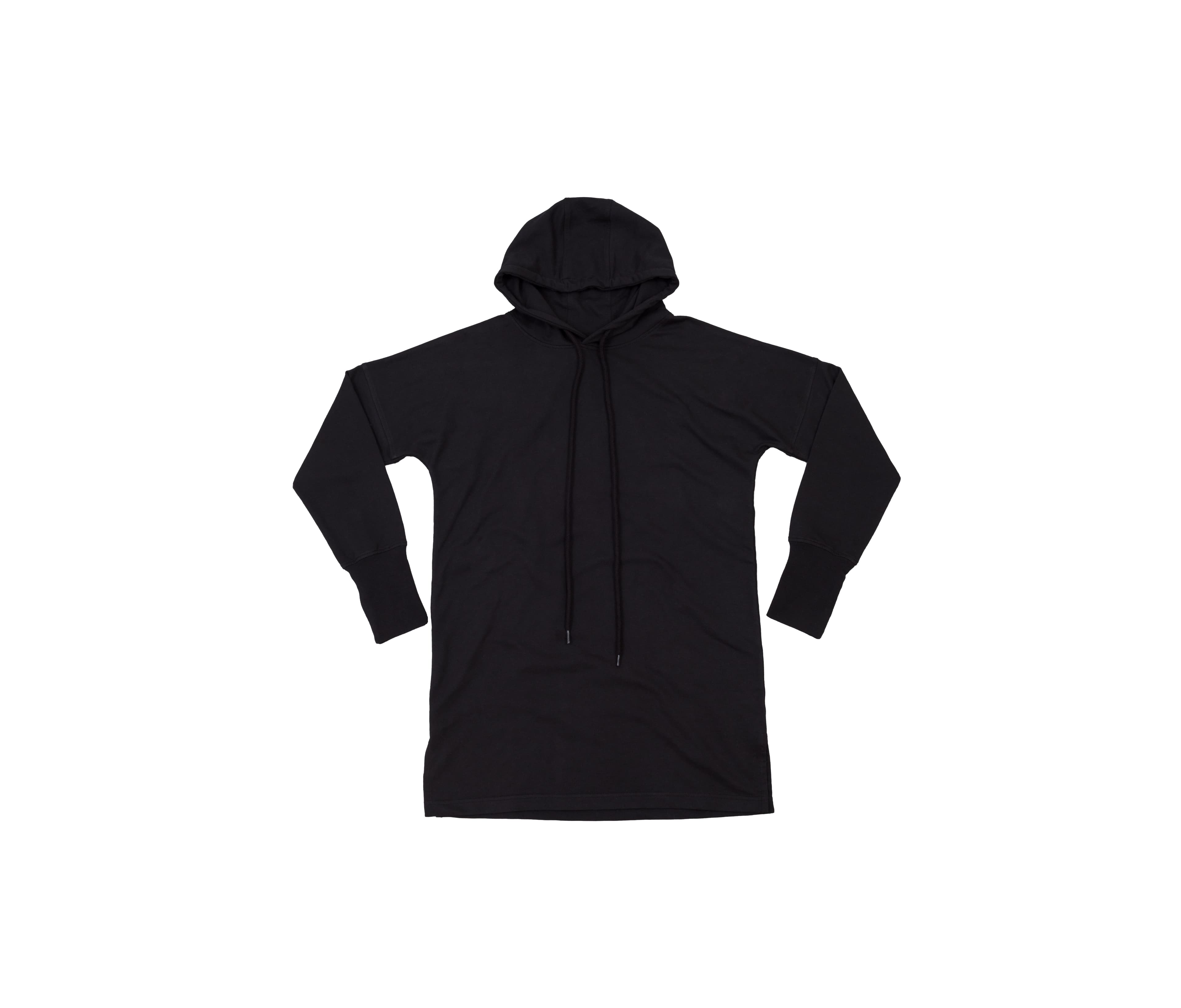 Robe en sweat avec capuche BLACK