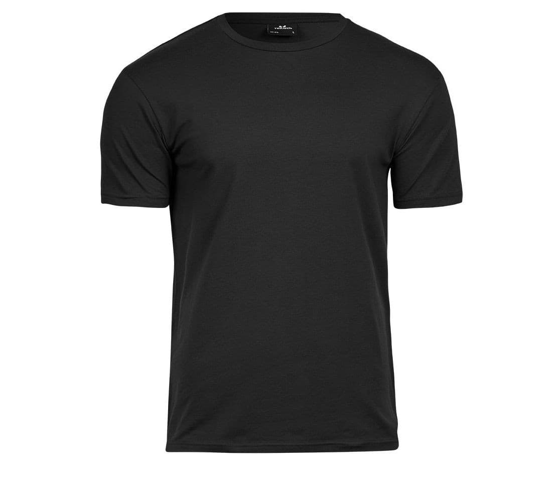 Tee-shirt stretch col rond BLACK