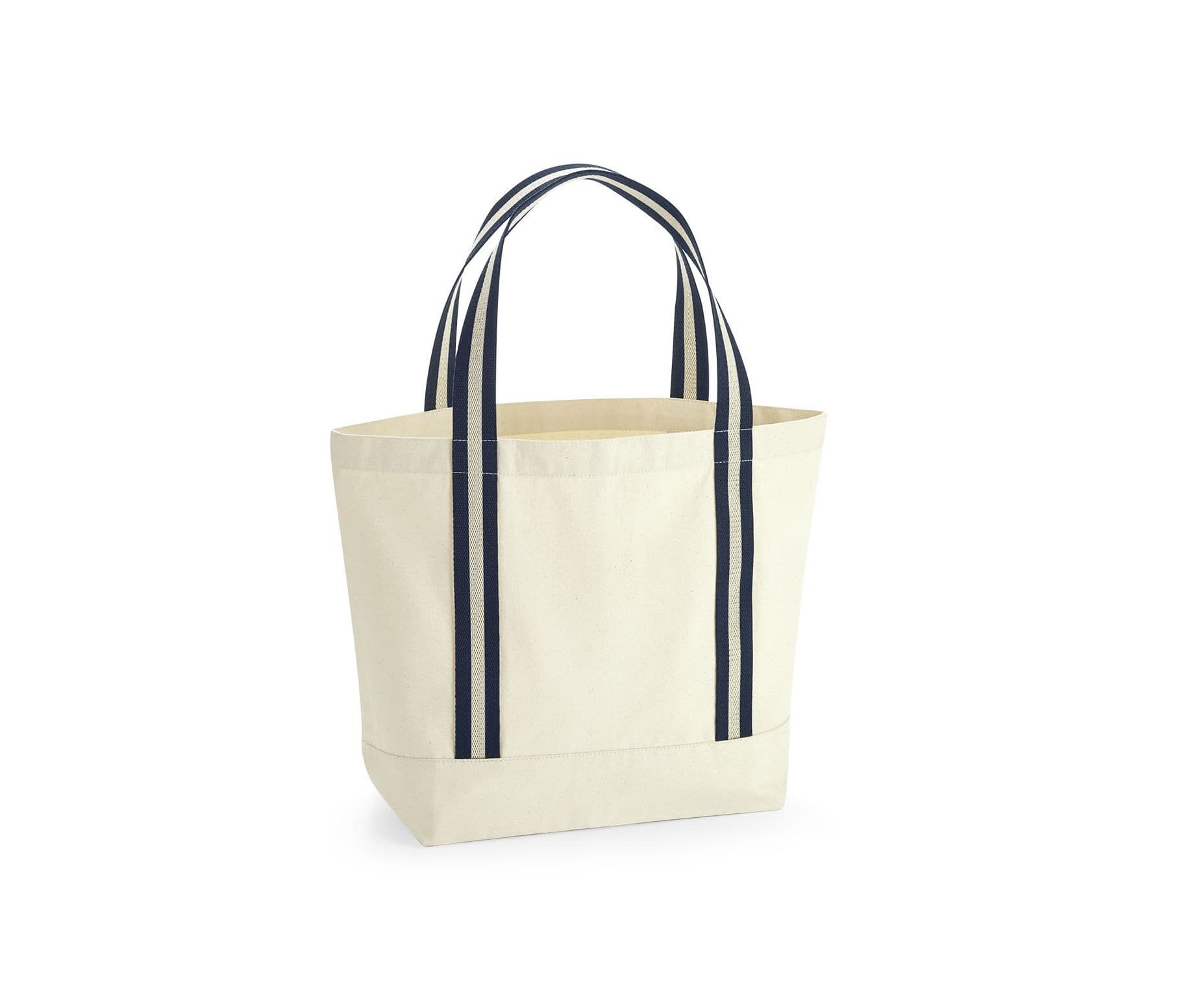Sac de plage en coton organique NATURAL / FRENCH NAVY