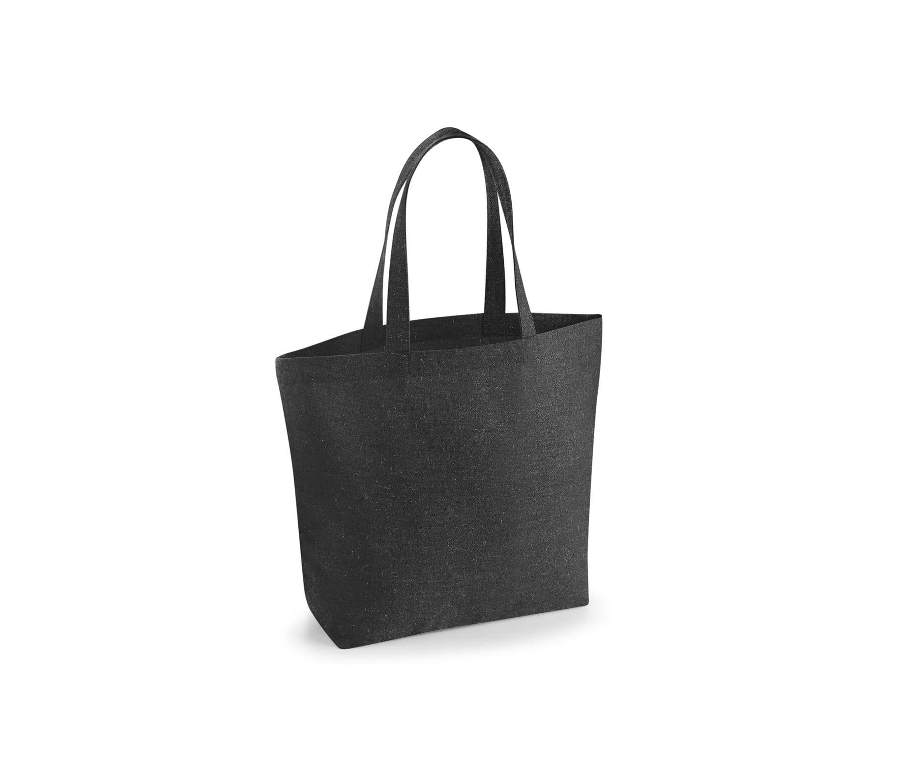Maxi sac shopping en polycoton recyclé BLACK