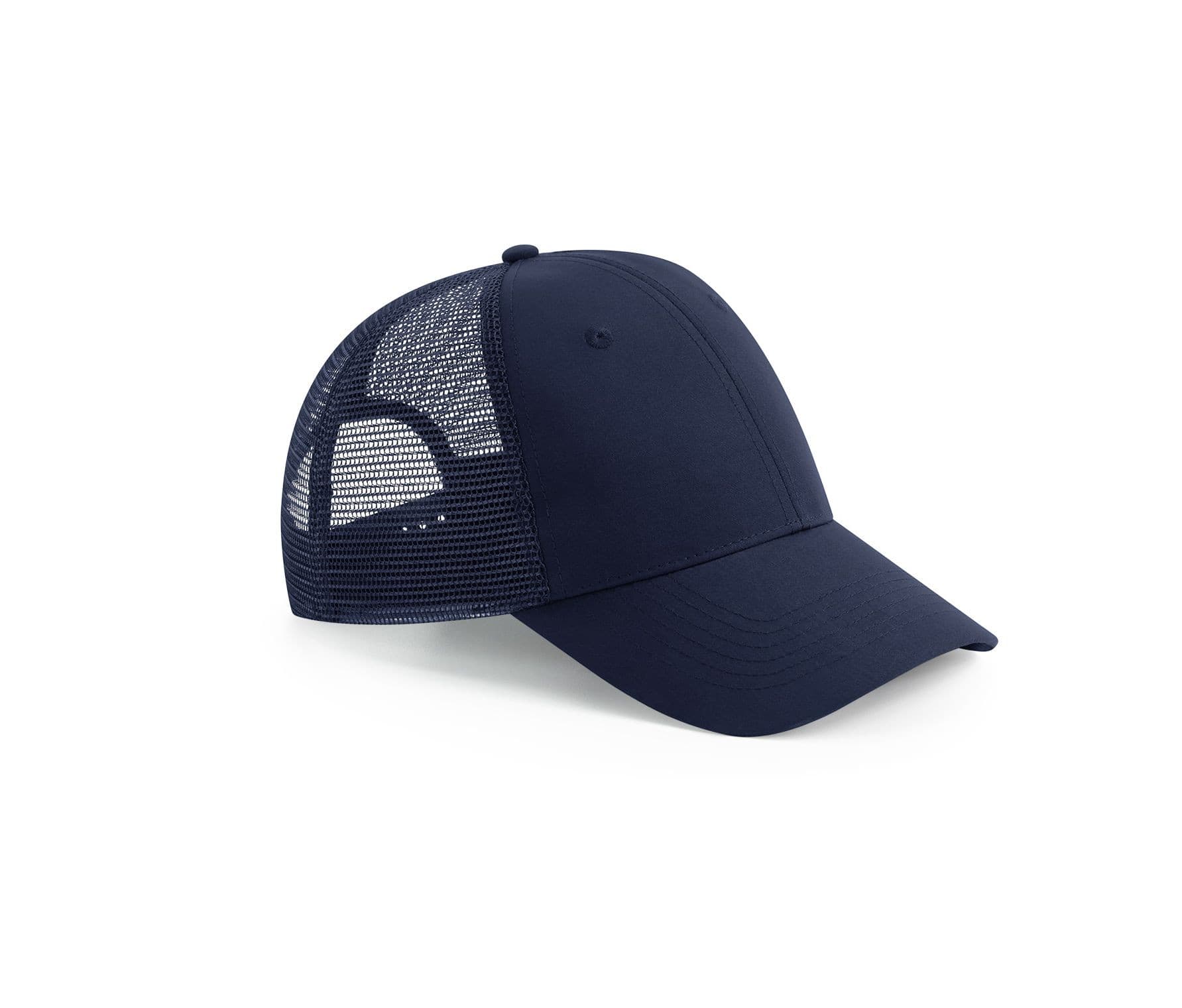 Casquette 6 pans style trucker en polyester recyclé FRENCH NAVY