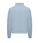 JUST HOODS Sweat court col zippé femme SKY BLUE