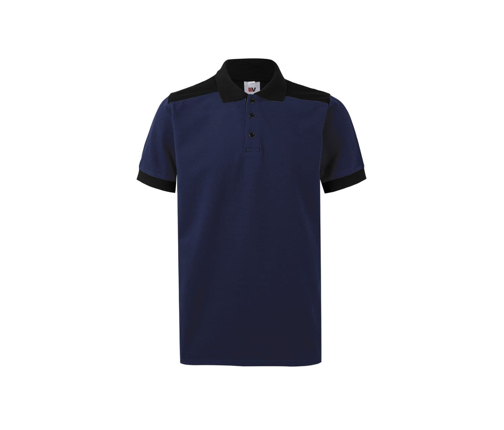 POLO STRETCH BICOLORE NAVY / BLACK