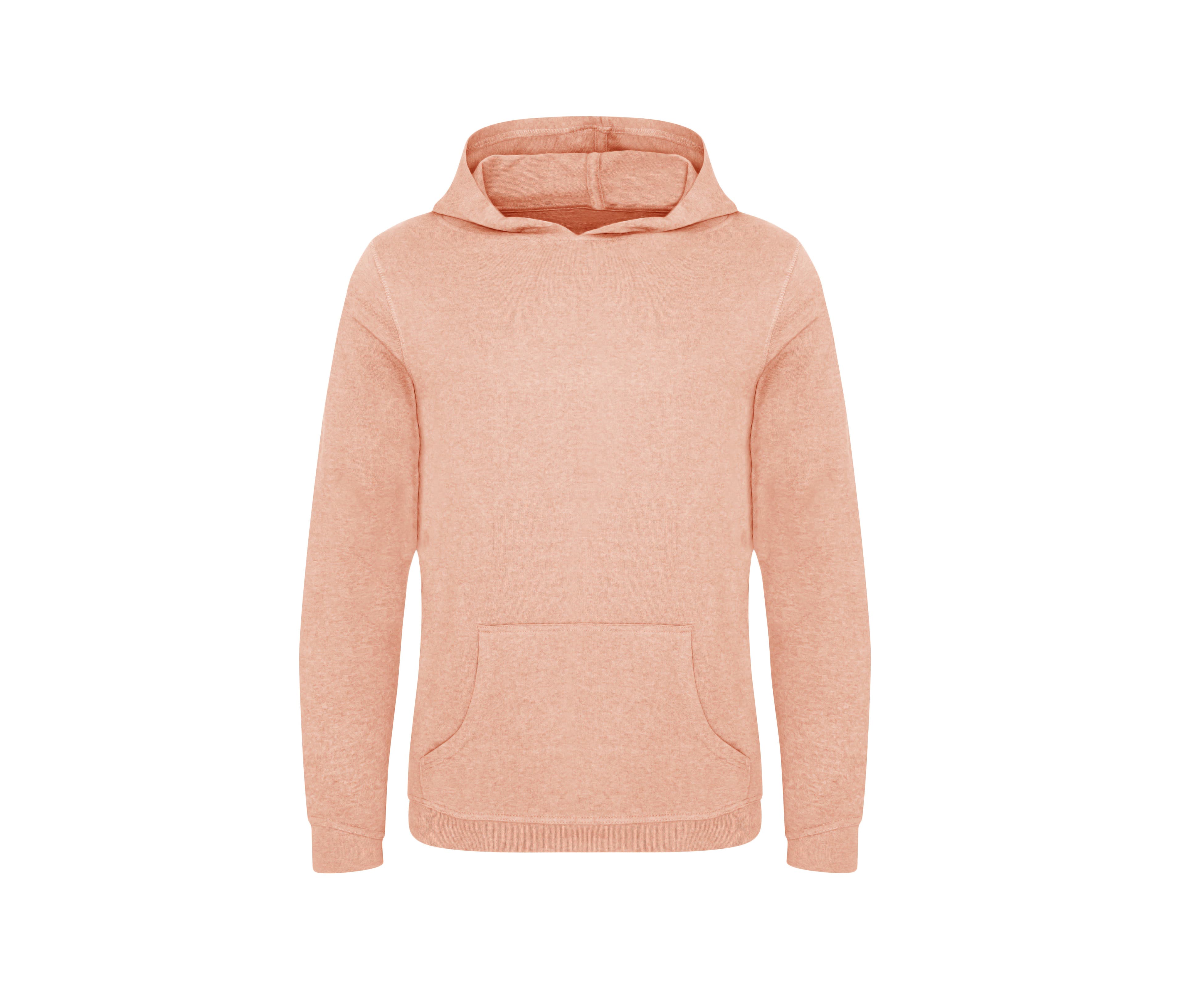Sweat capuche en coton régénéré SOFT PEACH