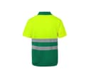 VELILLA POLO BICOLORE MANCHES COURTES HAUTE VISIBILITÉ FLUO YELLOW / GREEN
