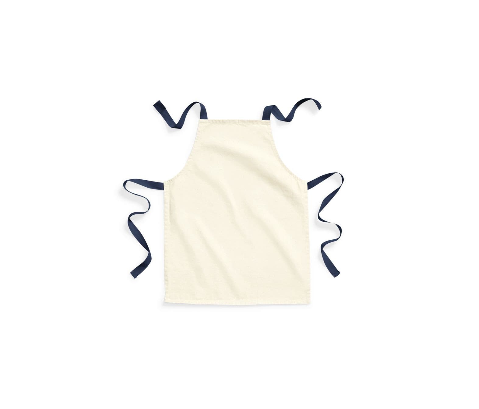 Tablier enfant en coton issu du commerce équitable NATURAL / FRENCH NAVY