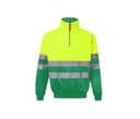 VELILLA SWEAT COL ZIPPÉ HAUTE VISIBILITÉ FLUO YELLOW/GREEN