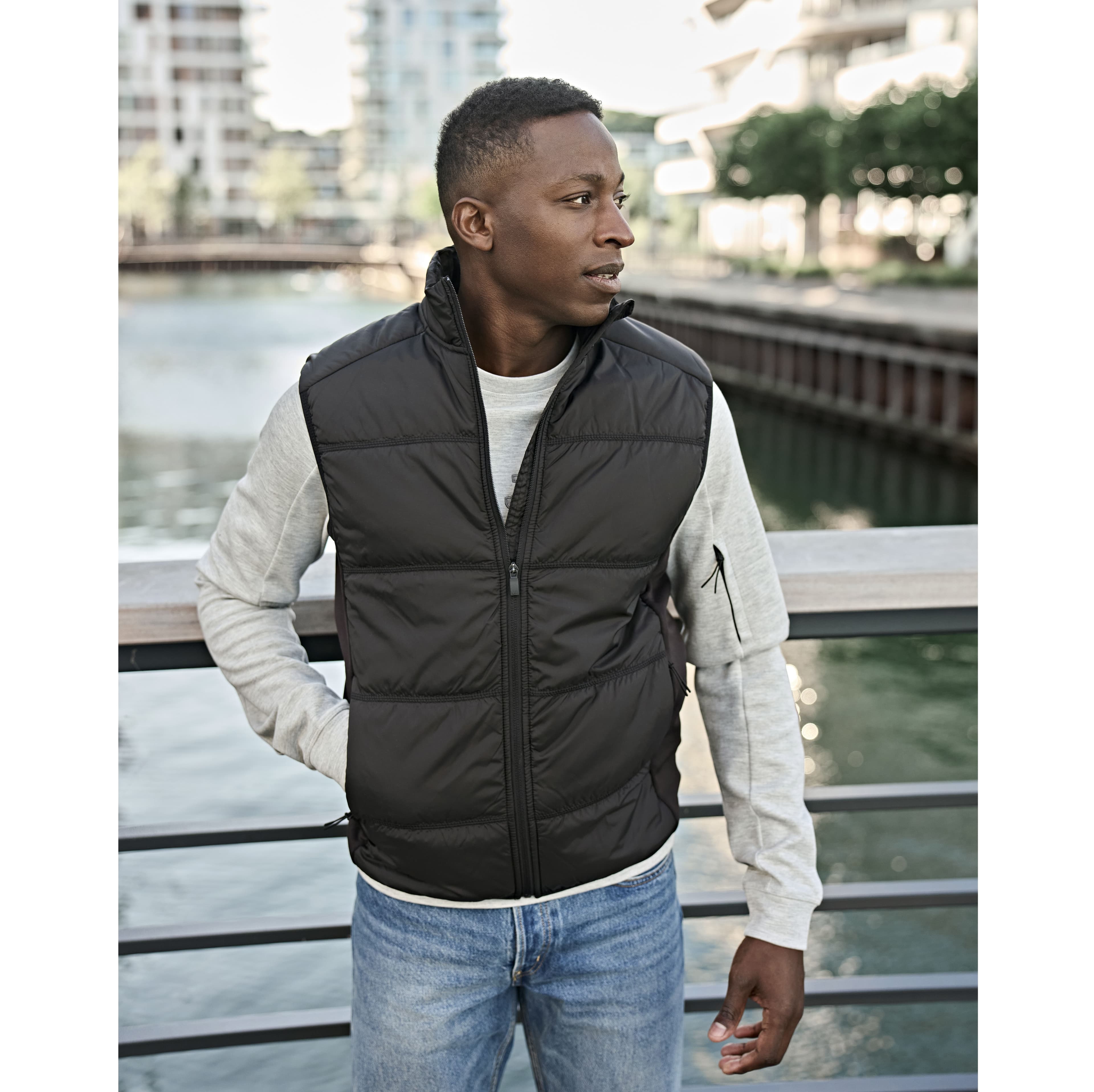 Bodywarmer bi-matière