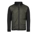 TEE JAYS Veste bi-matière DEEP GREEN / BLACK