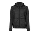 TEE JAYS Veste bi-matière à capuche femme BLACK / BLACK