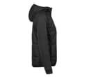 TEE JAYS Veste bi-matière à capuche femme BLACK / BLACK