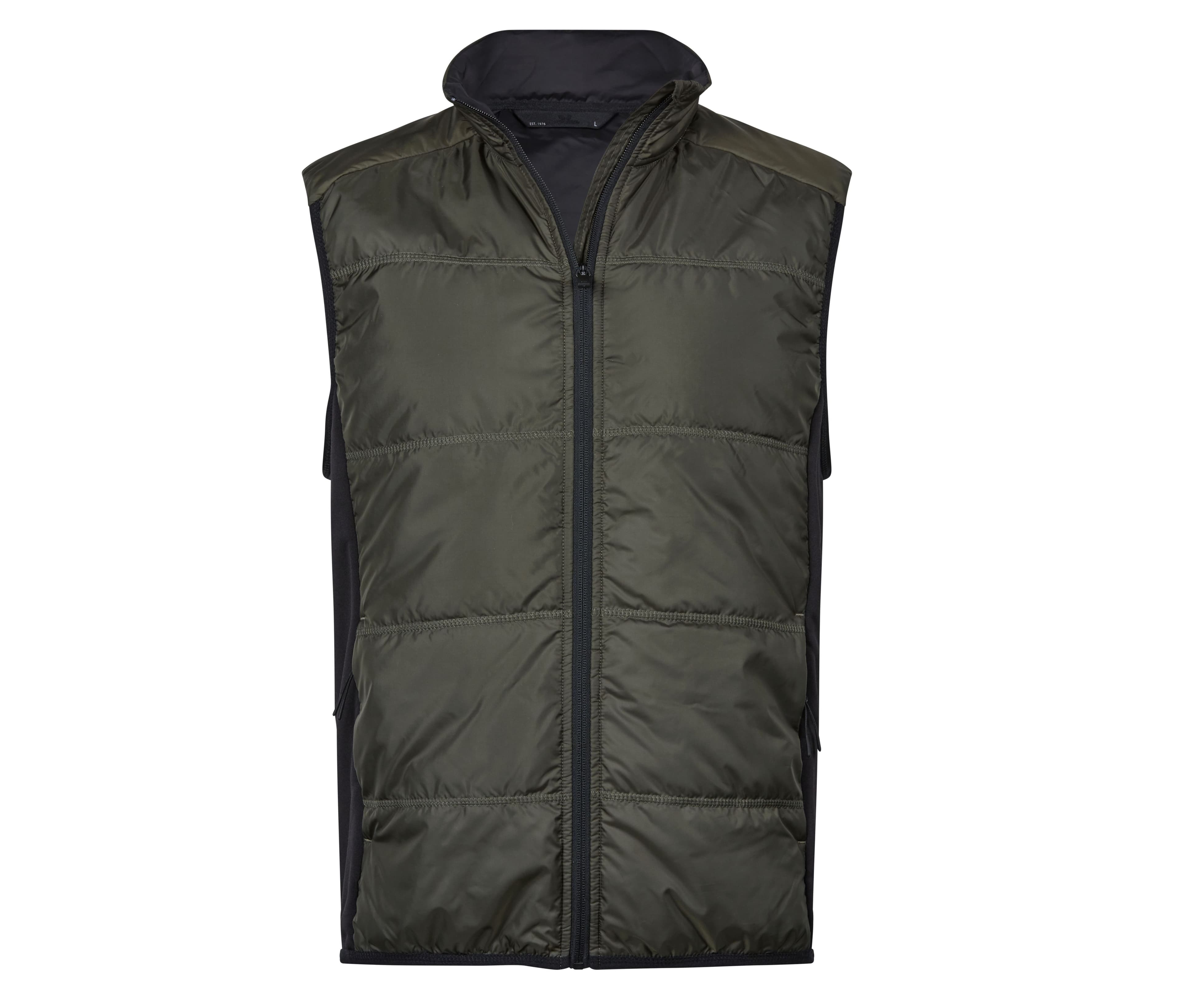 Bodywarmer bi-matière DEEP GREEN / BLACK