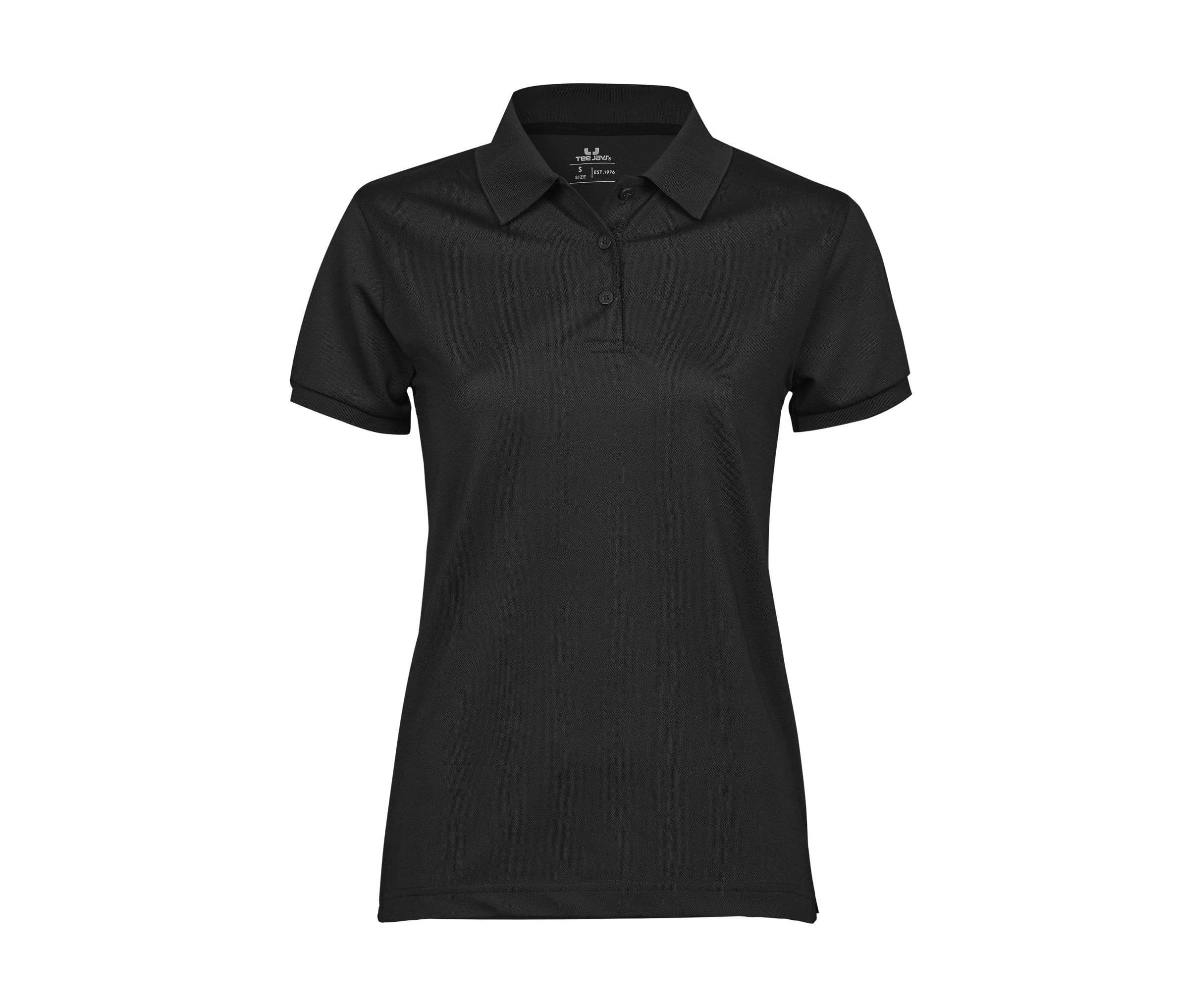 Polo femme en polyester recyclé BLACK