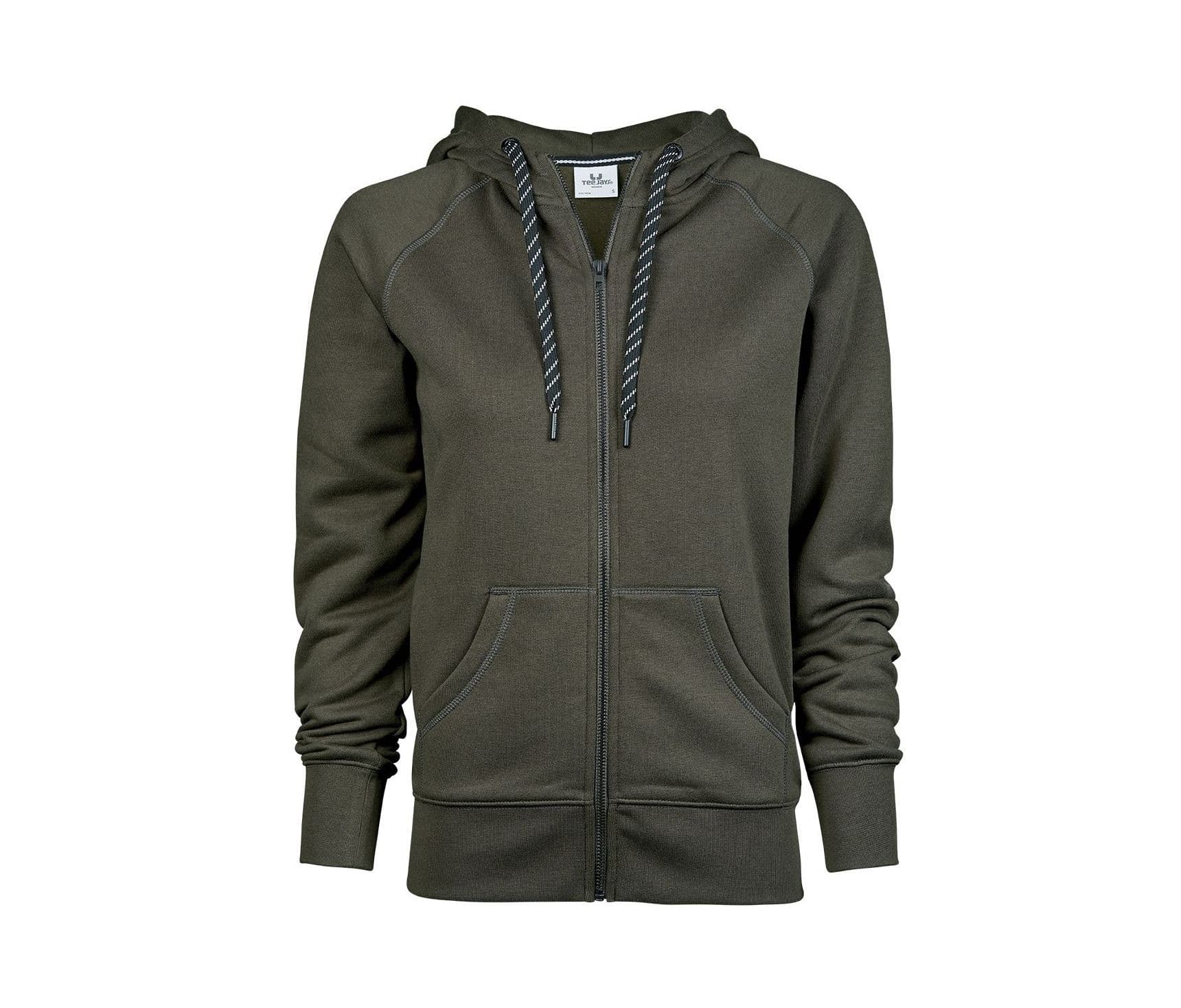 Sweat zippé femme DEEP GREEN
