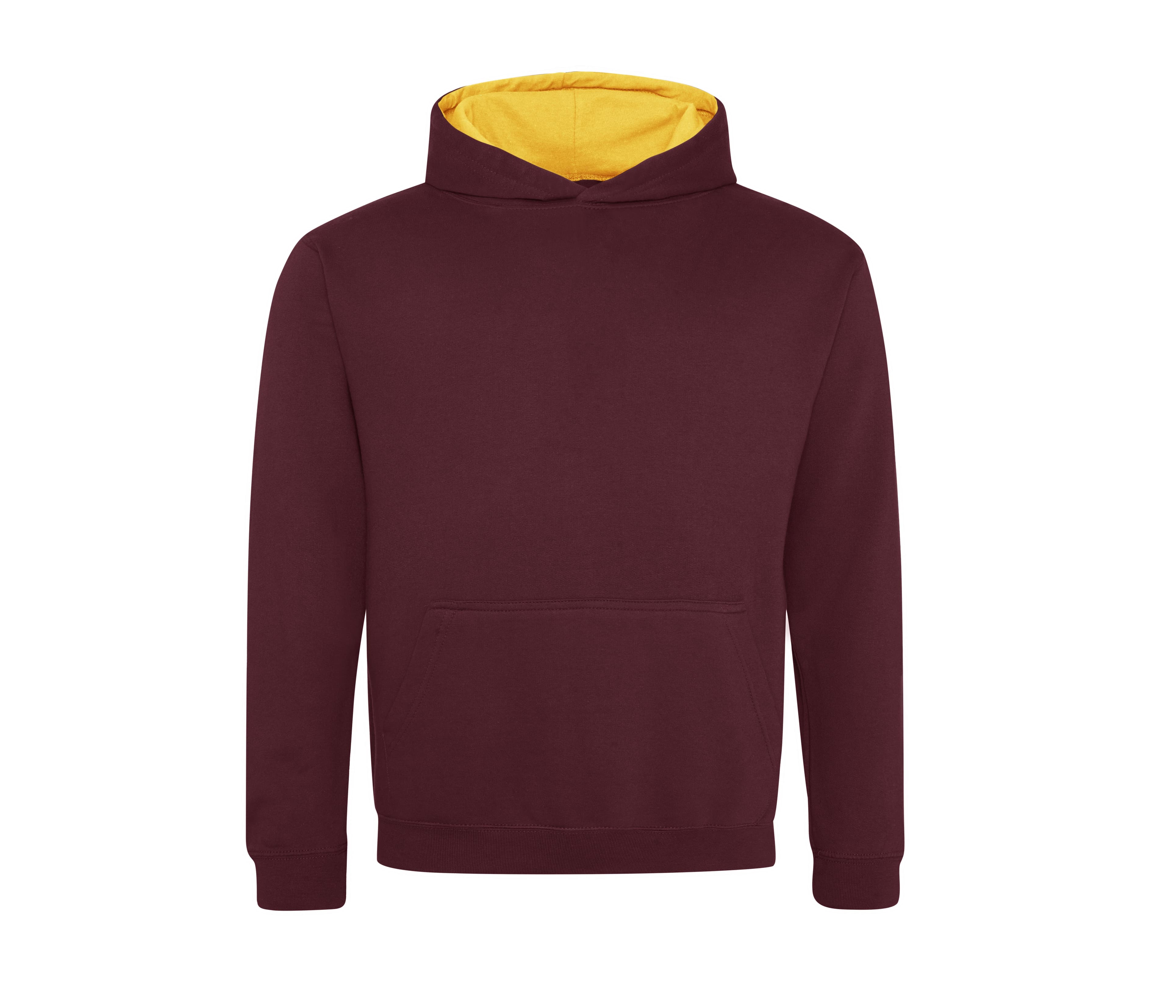 Sweat enfant capuche contrastée BURGUNDY / GOLD