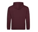 JUST HOODS Sweat enfant capuche contrastée BURGUNDY / GOLD