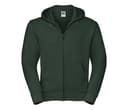 RUSSELL Sweat zippé homme capuche BOTTLE GREEN